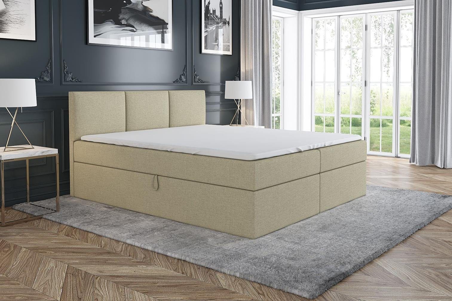 NATUR Boxspringbett GmbH 2 mit 1 Topper. und Bettkästen RICO MöbelLand A&J