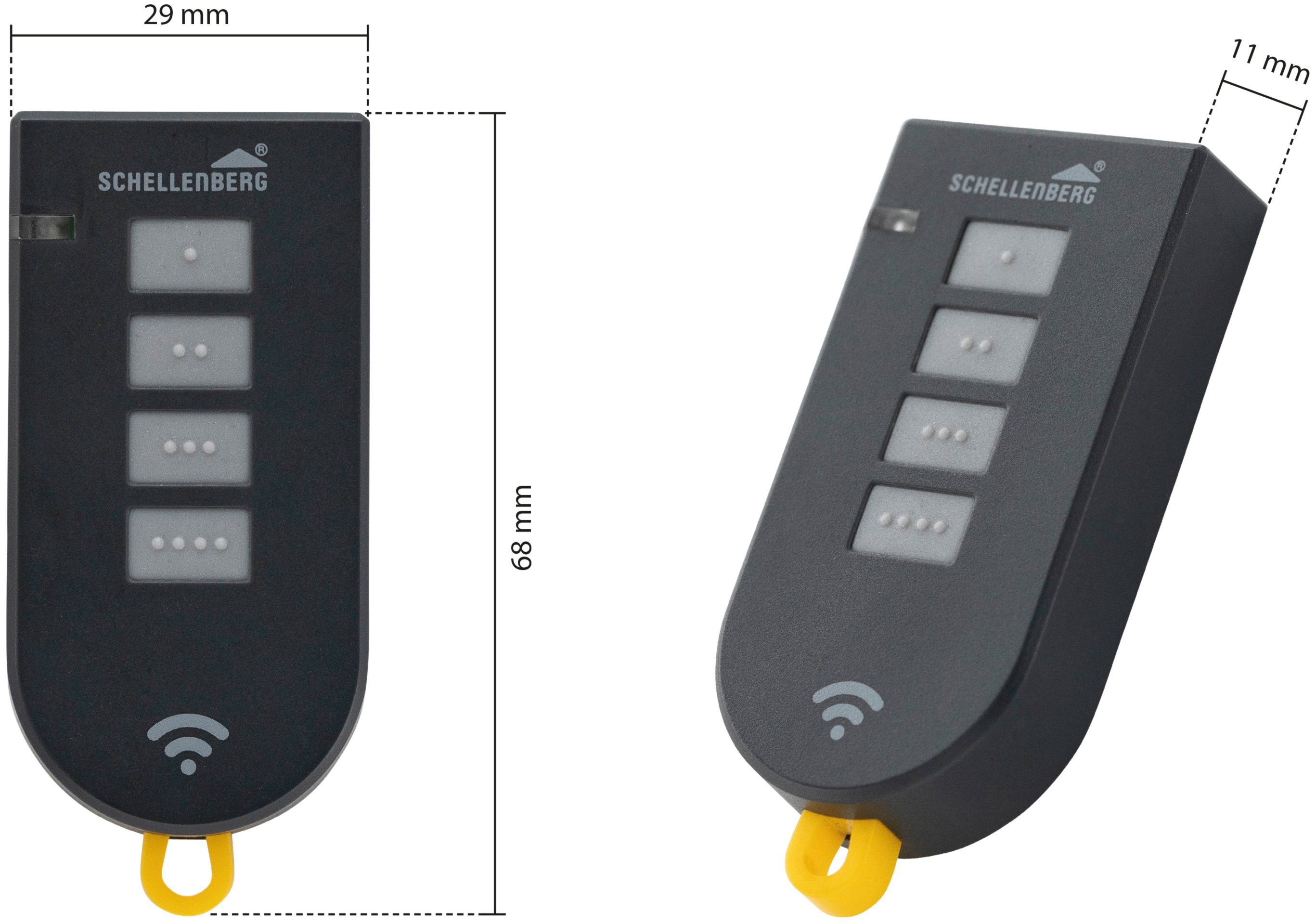 4-Kanal, DRIVE, Garagentorantrieb, 868,4 MHz SCHELLENBERG Funk-Autosender, Tor-Funksteuerung Smart für Funk-Verschlüsselung,