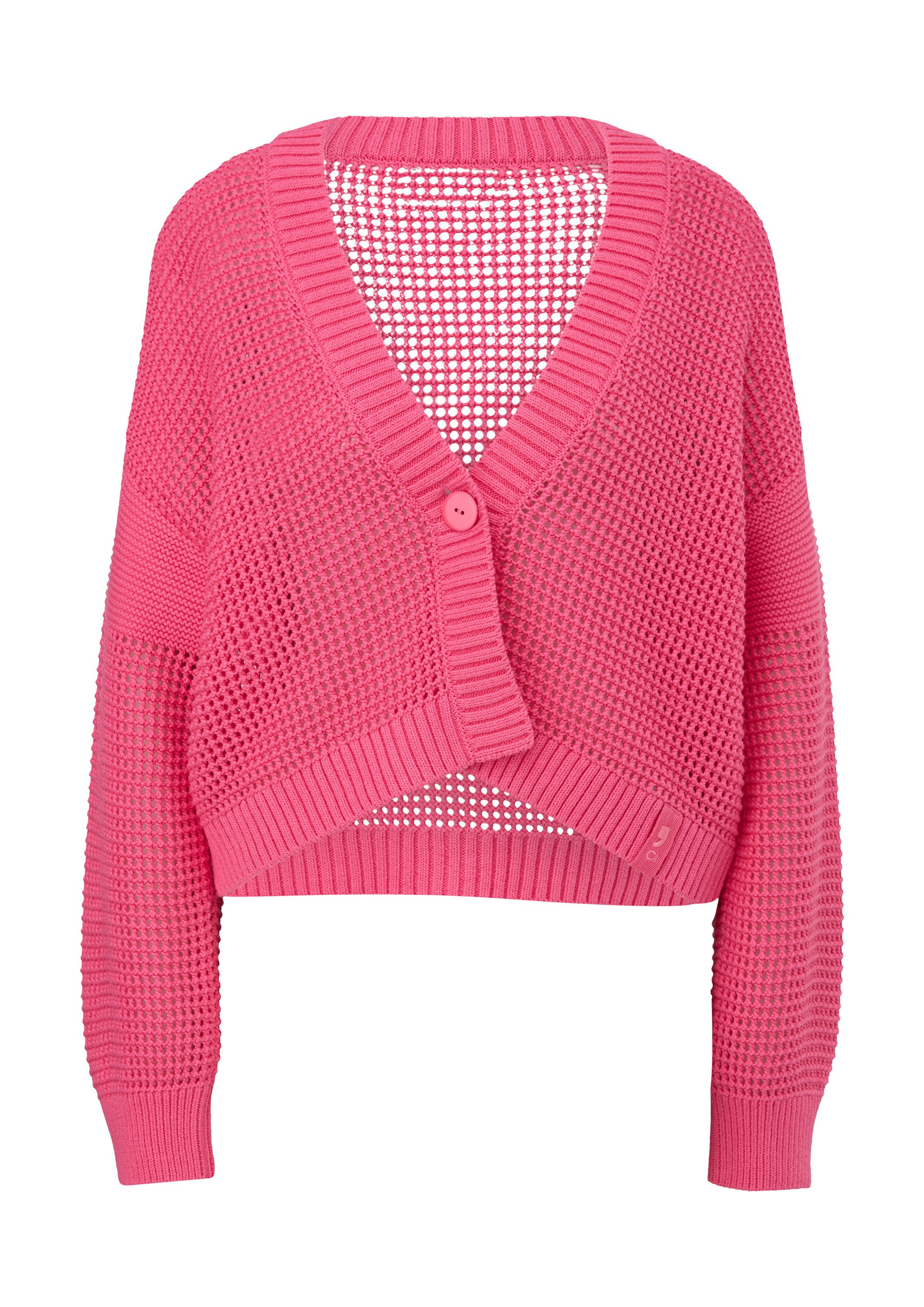 comma Cardigan Strickjacke Strickjacke mit Lochmuster günstig online kaufen