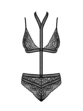 Obsessive Body Spitzen-Body Ailay schwarz Blumenmuster transparent