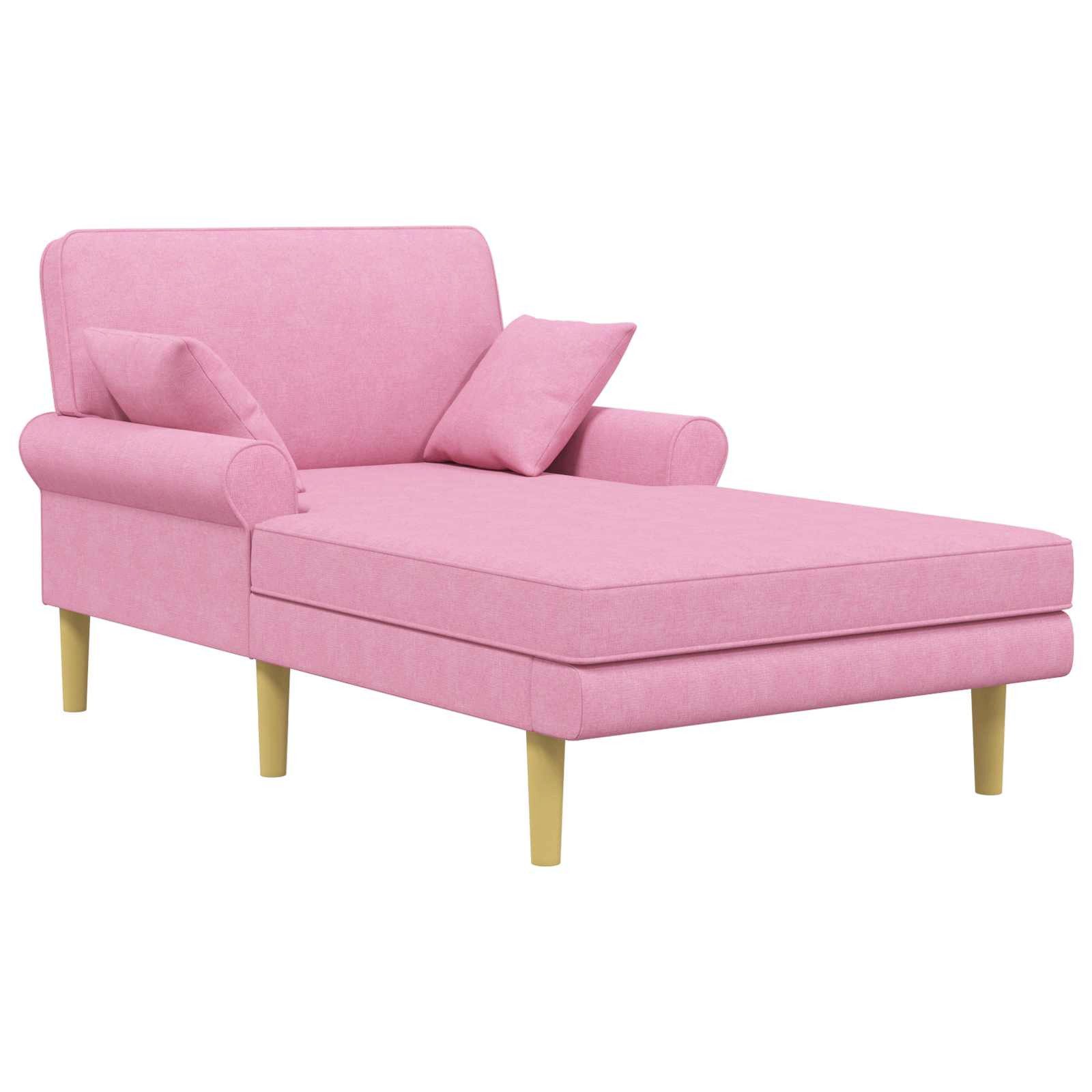 vidaXL Chaiselongue Chaiselongue Rosa Stoff, 1 Teile