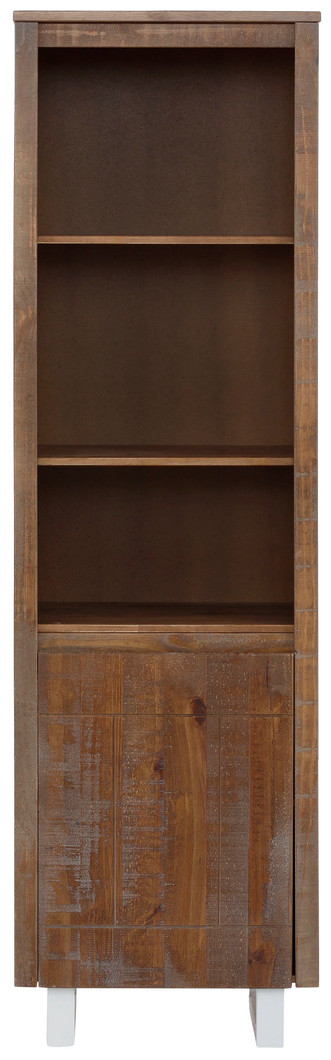 OTTO home Bücherregal Lagos, aus schönem massivem Kiefernholz, grifflos, Breite 55 cm
