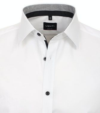 VENTI Businesshemd Kurzarmhemd - Body Fit - Weiß