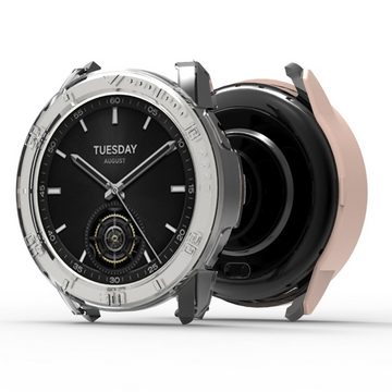 Wigento Smartwatch-Hülle Für Xiaomi Watch S3 PC Watch Schutz Zeitmesser Gehäuse Hülle Schwarz