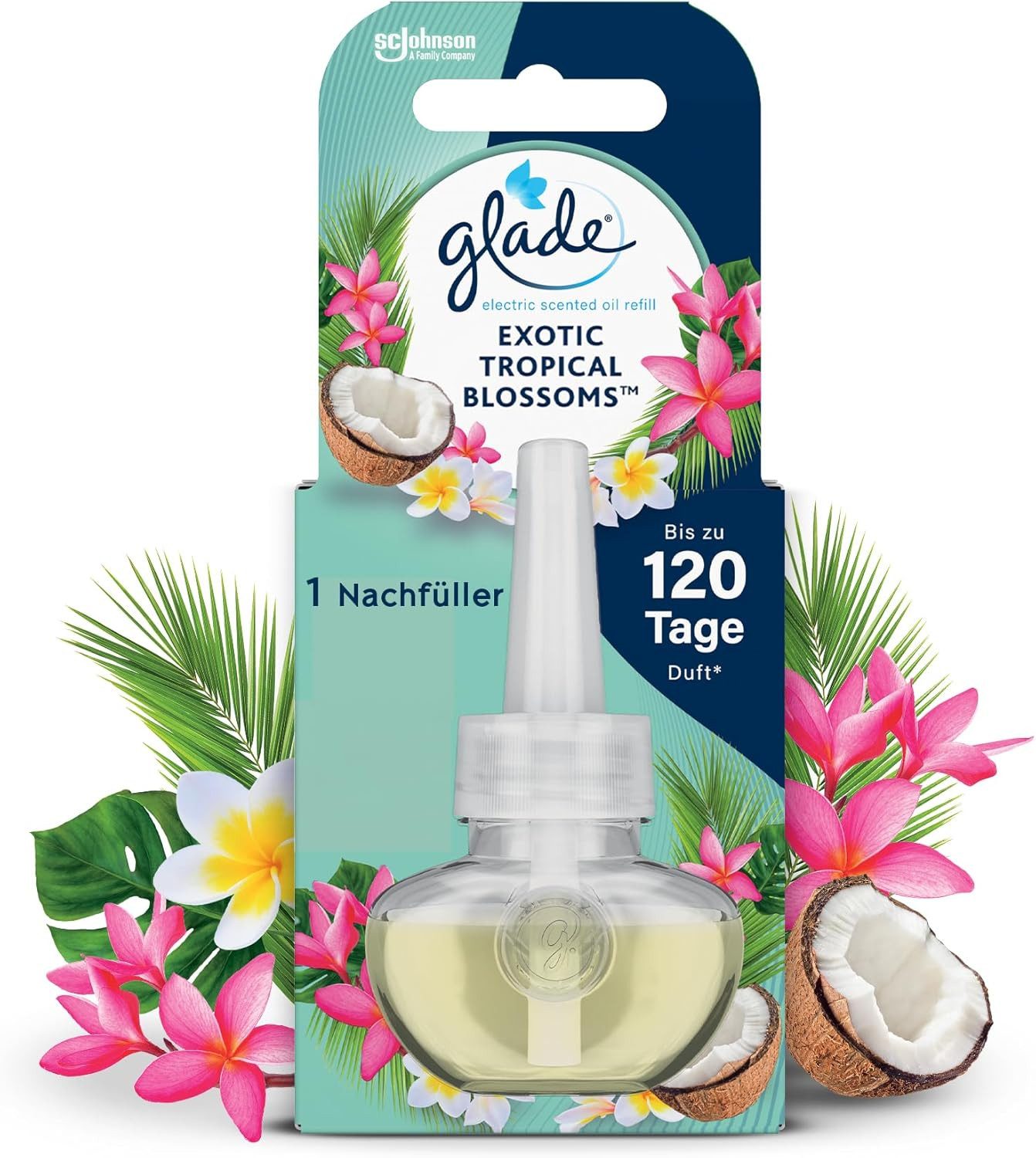 Glade Raumduft Electric Scented Oil Nachfüller, Exotic Tropical Blossoms, 20 ml
