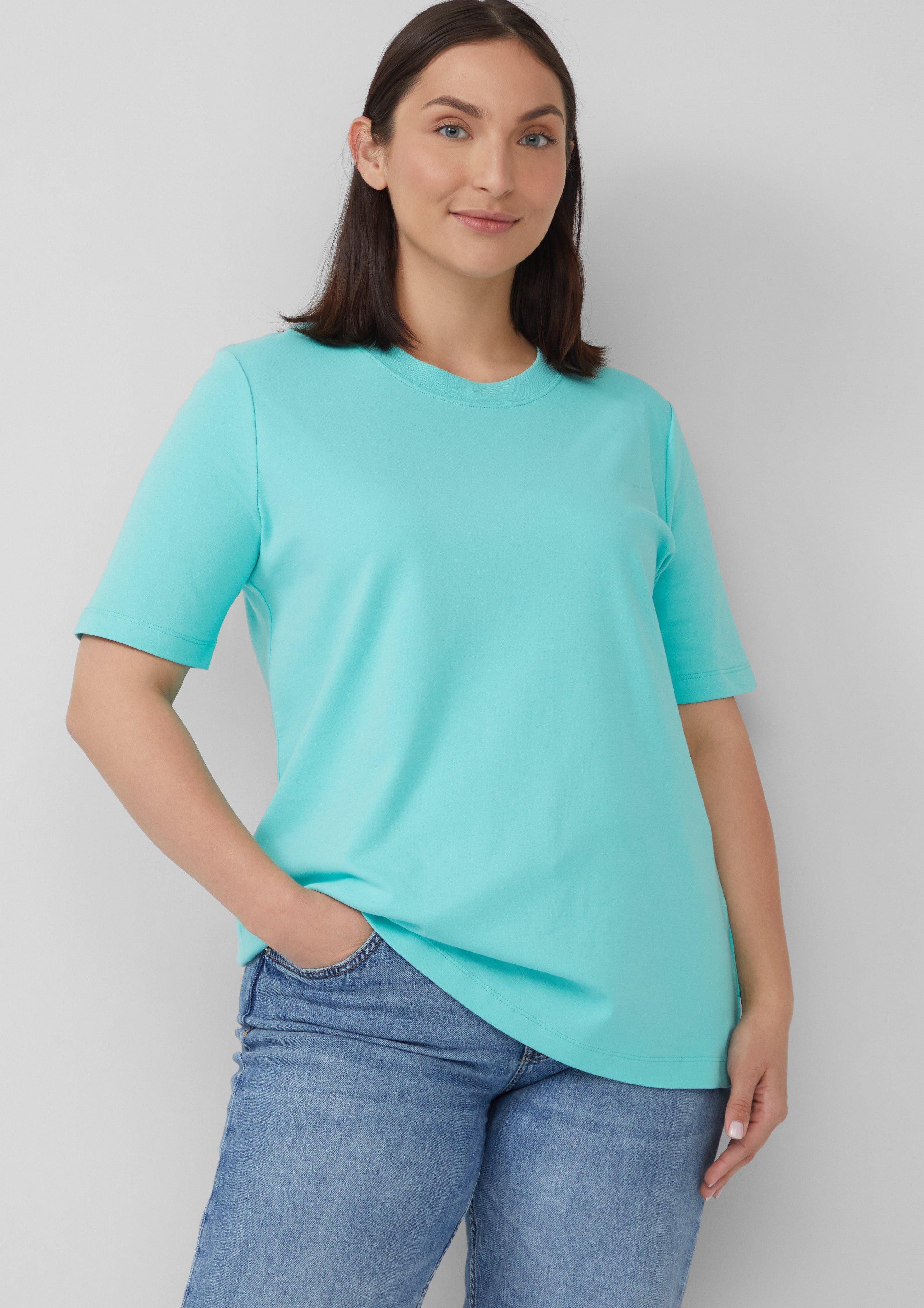 s.Oliver Kurzarmshirt Verkürztes T-Shirt aus Interlockjersey günstig online kaufen