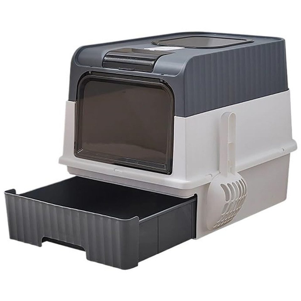 PFCTART Katzentoilette Faltbare, komplett geschlossene Katzentoilette (mit günstig online kaufen