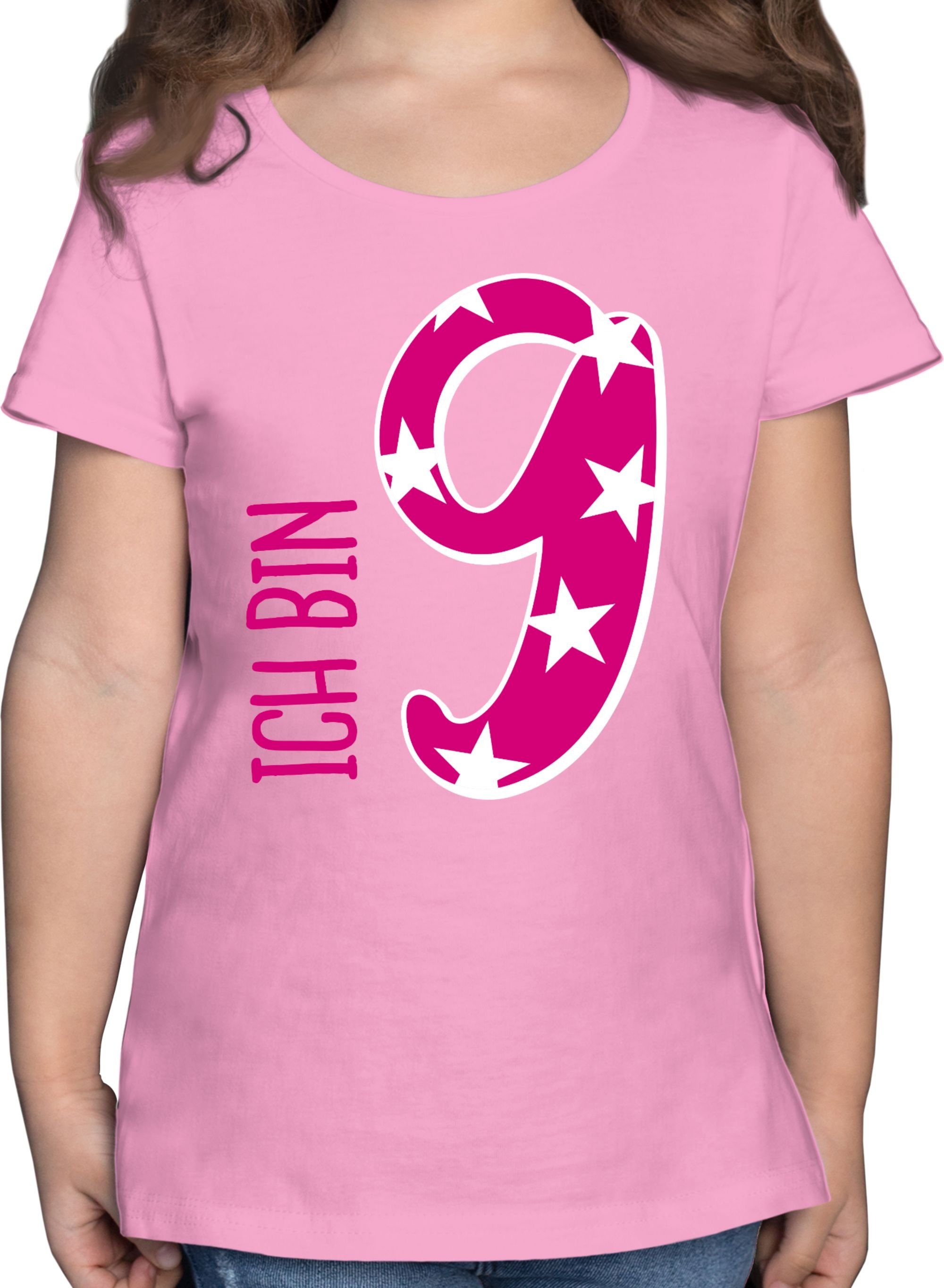 bin Geburtstag 9. Rosa Shirtracer T-Shirt neun Ich 2