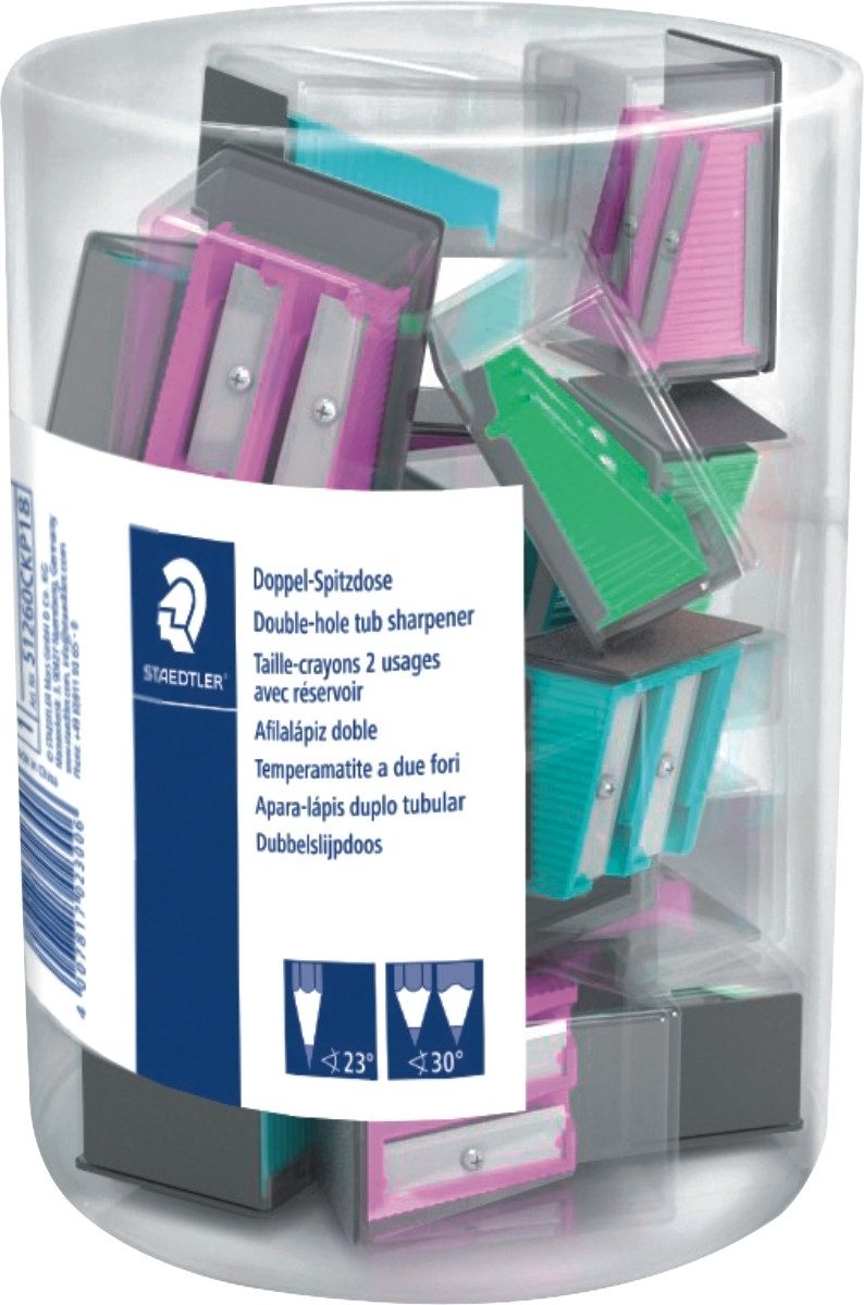 STAEDTLER Точилки Doppelspitzdose für Federmäppchen sortiert VE=18 Stück