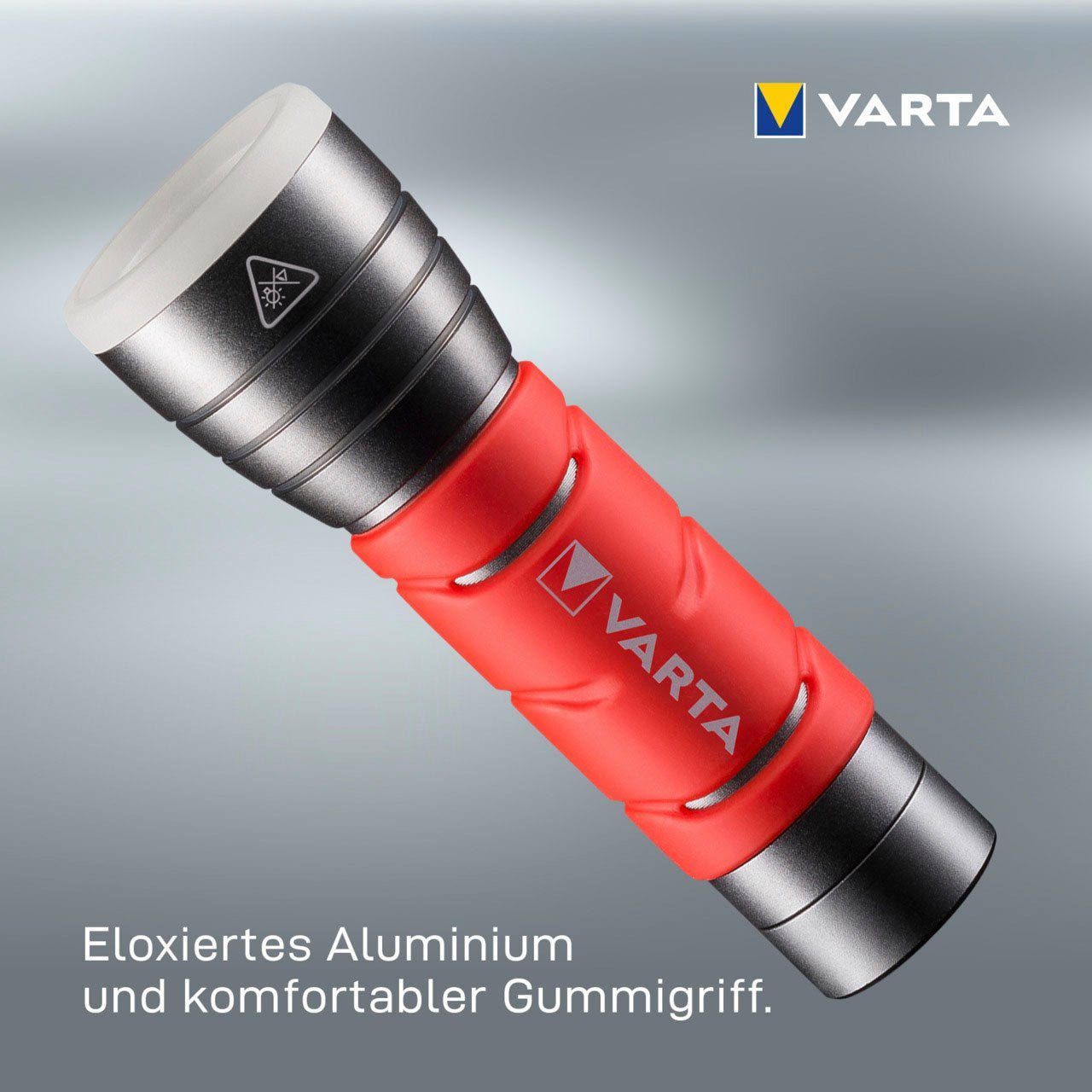 VARTA Taschenlampe Outdoor Sports F10 Taschenlampe inkl. 3x LONGLIFE Power  AAA Batterien, Lieferumfang: VARTA Outdoor Sports F10 + 3x VARTA LONGLIFE  Power AAA