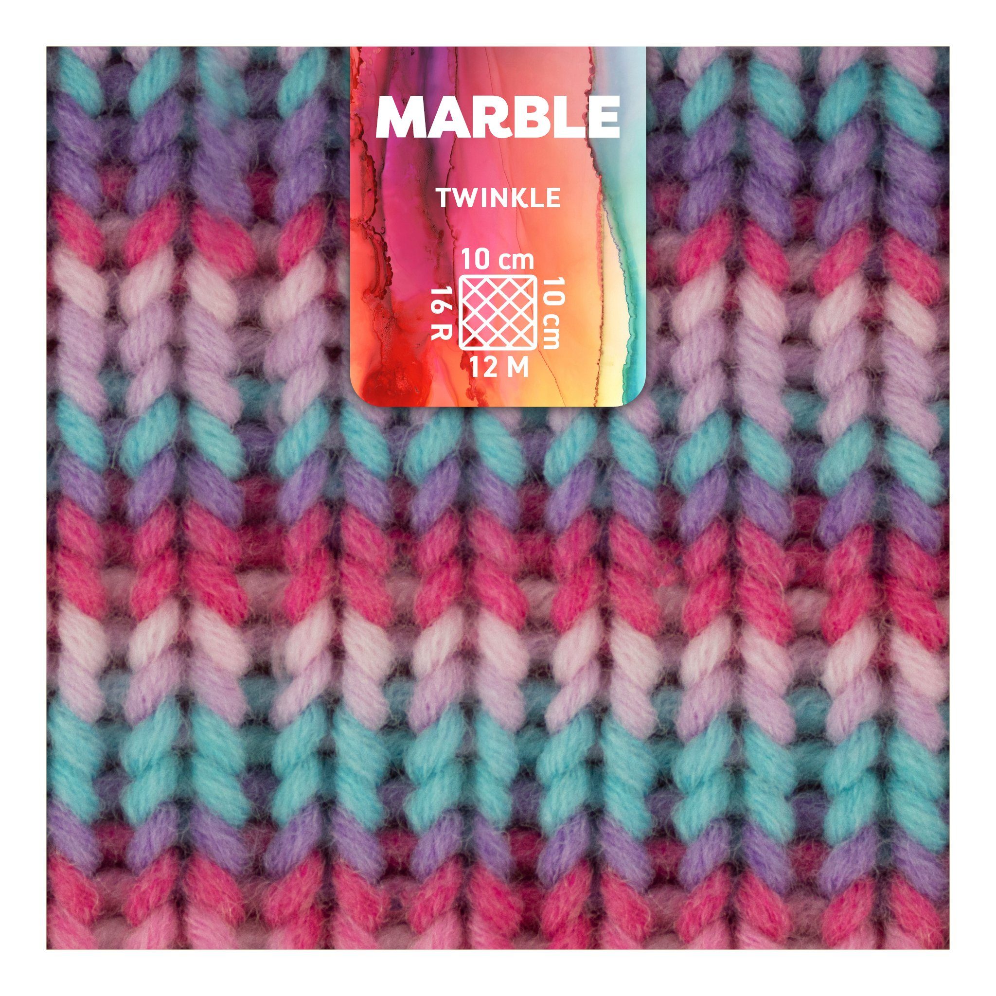 Thumbnail - myboshi Marble Wolle, Multicolor Häkelwolle, 55 m (1-St., Marble Wolle Original Multicolor), Farbverlauf