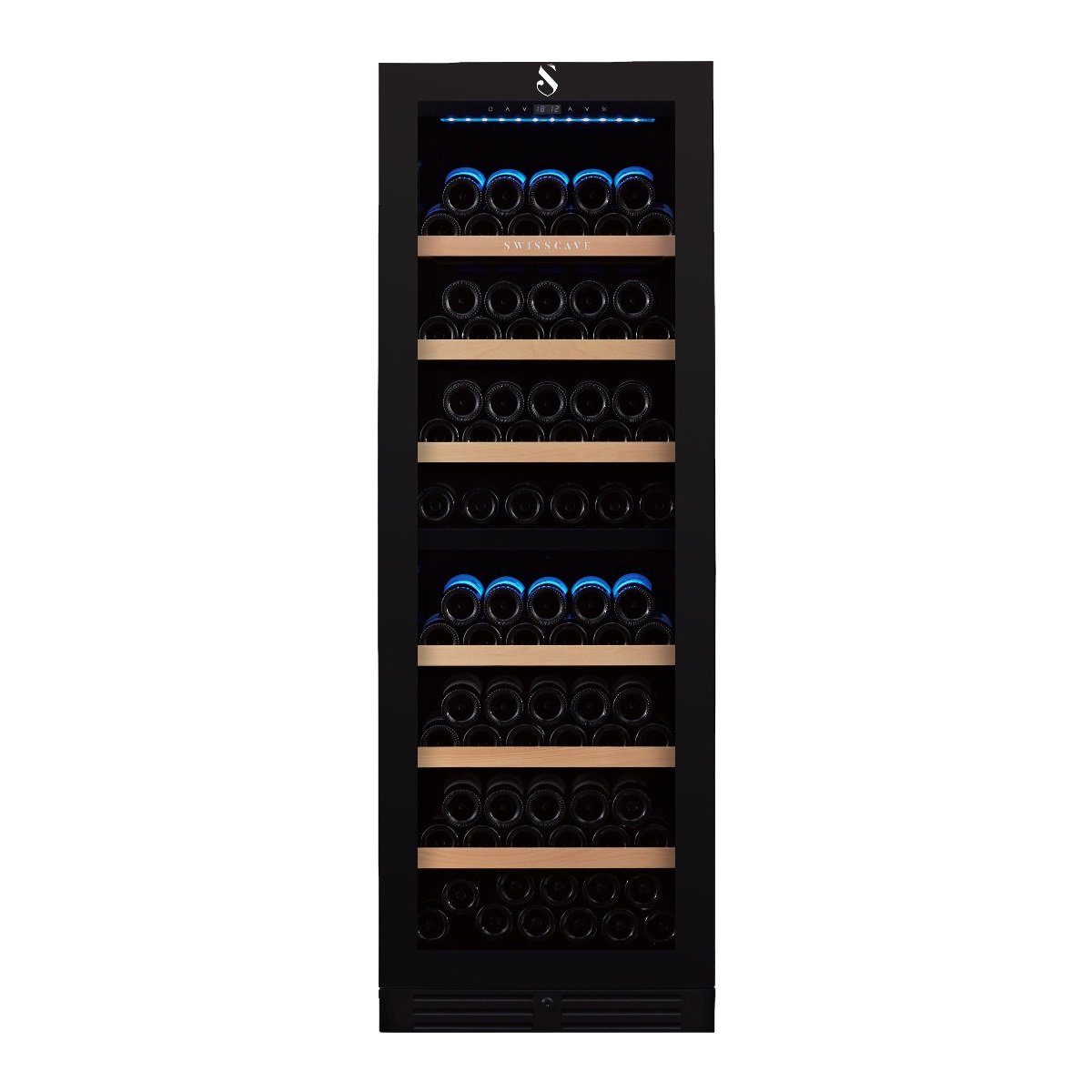 Swisscave Weinkühlschrank WL 455 DF für Weinliebhaber, Wine Cooler,2-Zonen Weinkühlschrank, 154 Flaschen, 172cm (H)