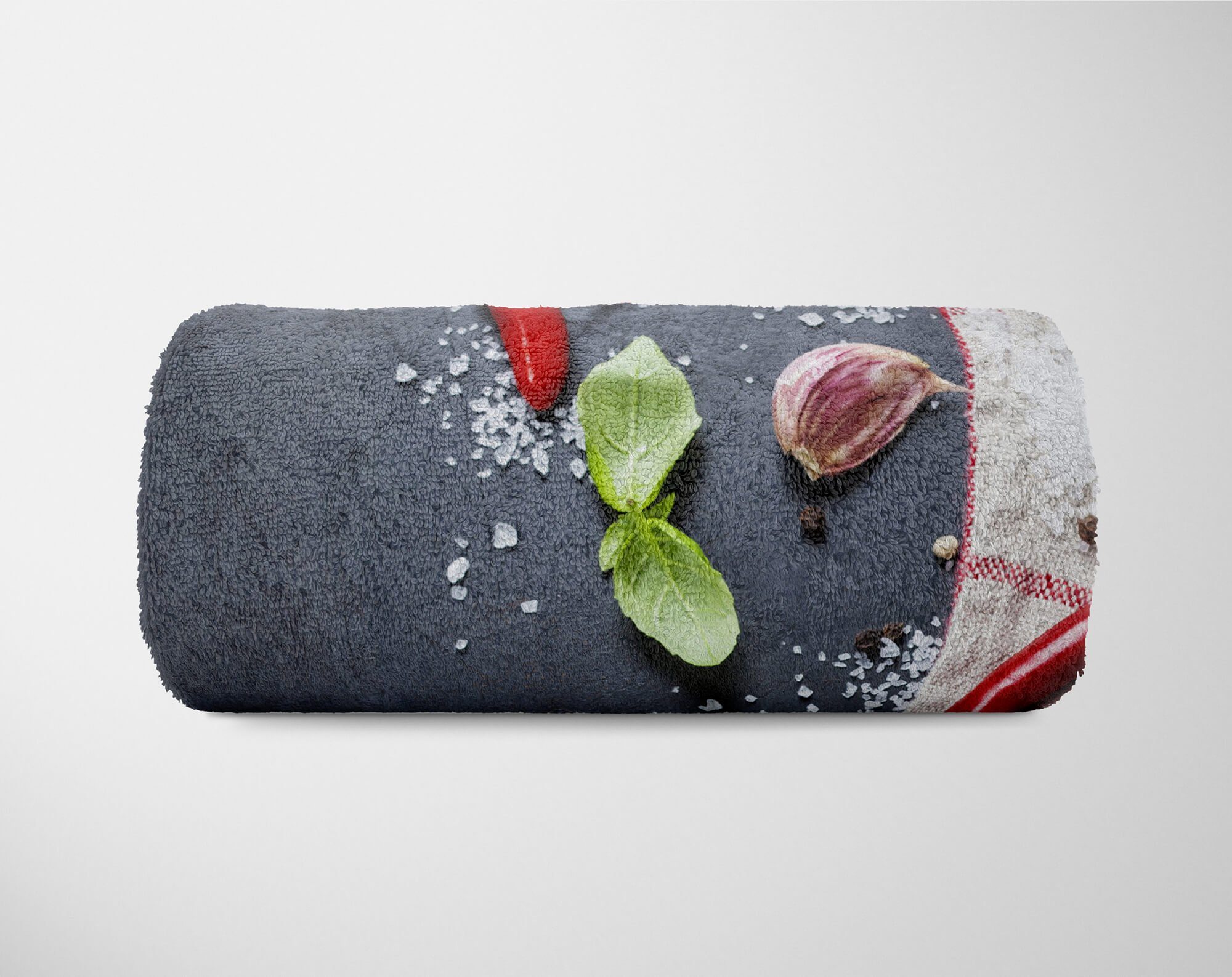 Kochen Löf, (1-St), Kräuter Baumwolle-Polyester-Mix Strandhandtuch Saunatuch Fotomotiv Sinus Handtücher Art Kuscheldecke mit Handtuch Handtuch