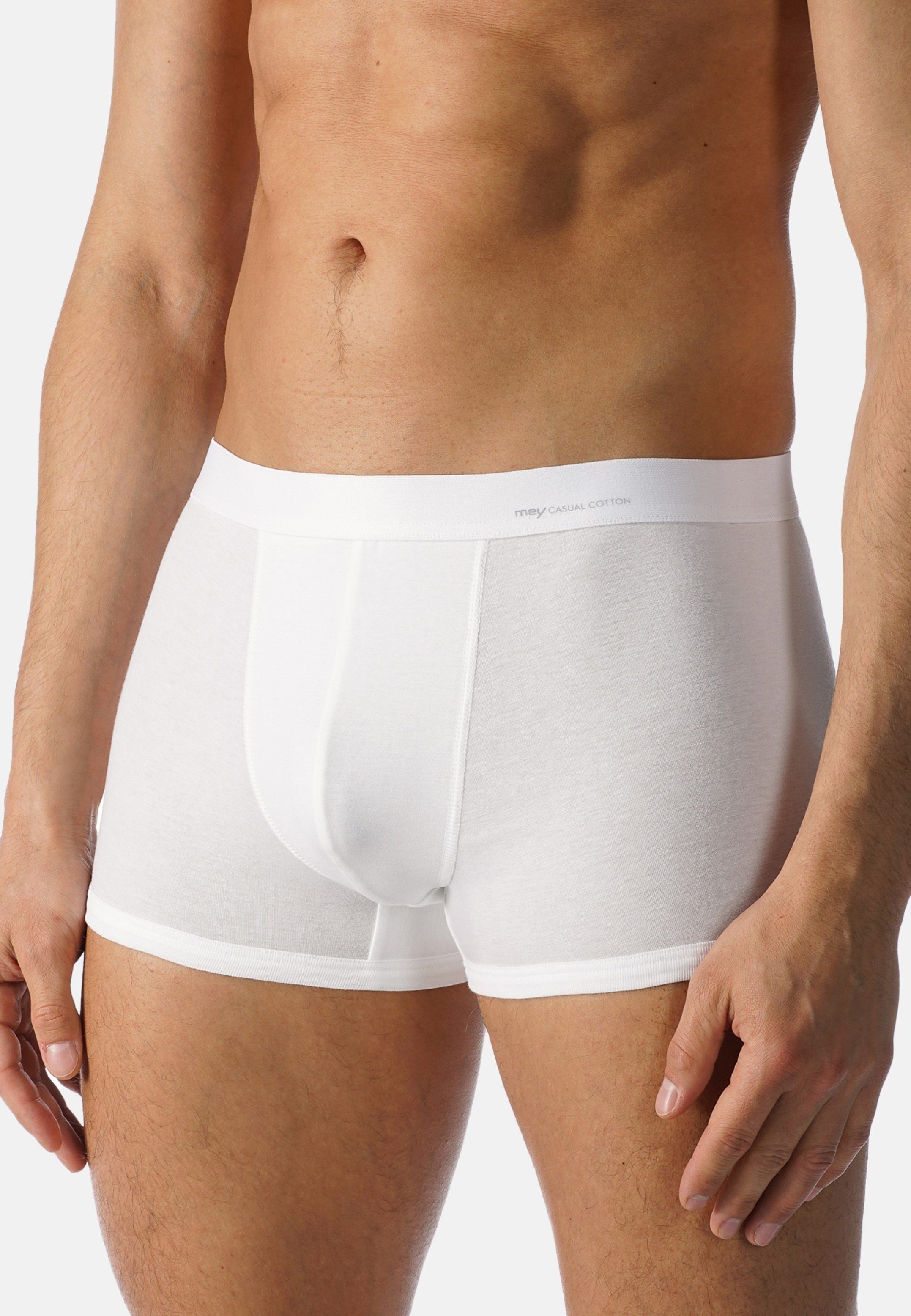 Mey Retro Boxer Casual Cotton (1-St) Retro Short / Pant - Baumwolle - Ohne Eingriff - Kurzes Bein Weiß