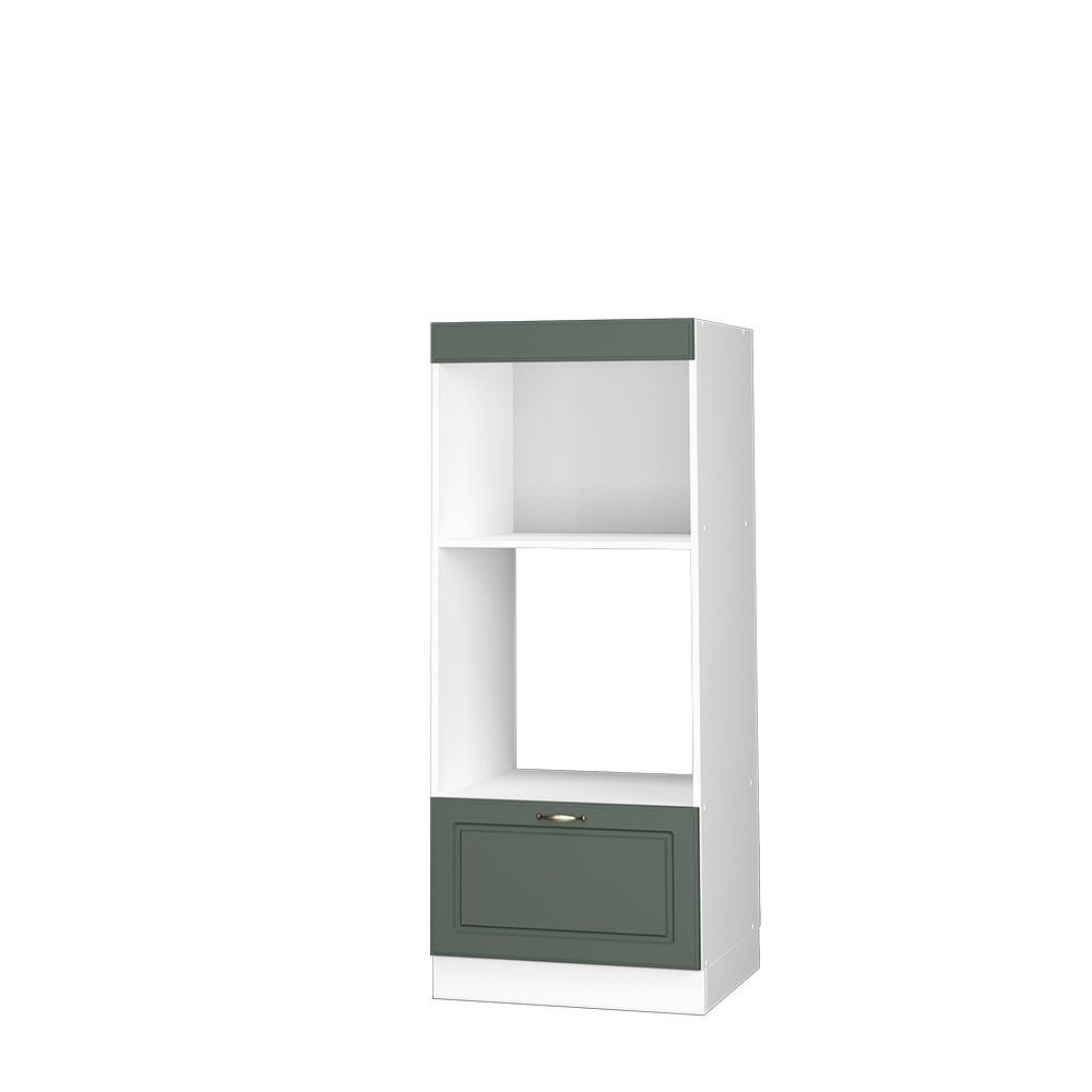 Vicco Mikrowellenumbauschrank Fame-Line, Grün-Gold Landhaus/Weiß, 60 günstig online kaufen
