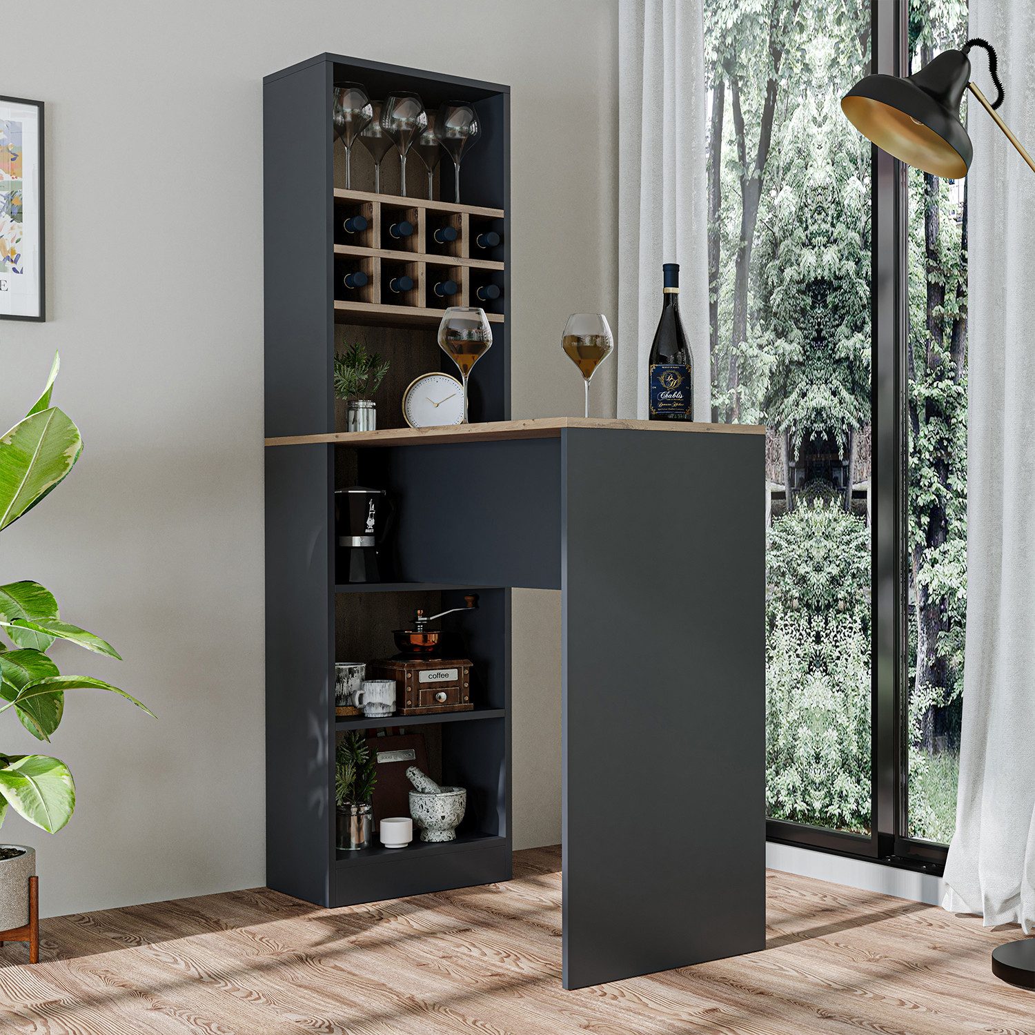 Roomart Bartisch DUBLIN (Bartisch für Küche, Wohnküche, Hobbyraum, Studente günstig online kaufen