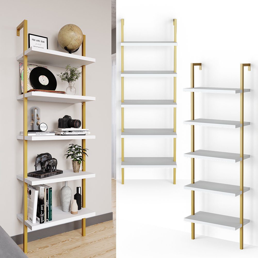 Vicco Bücherregal Ava, Weiß/Gold, 60 x günstig online kaufen