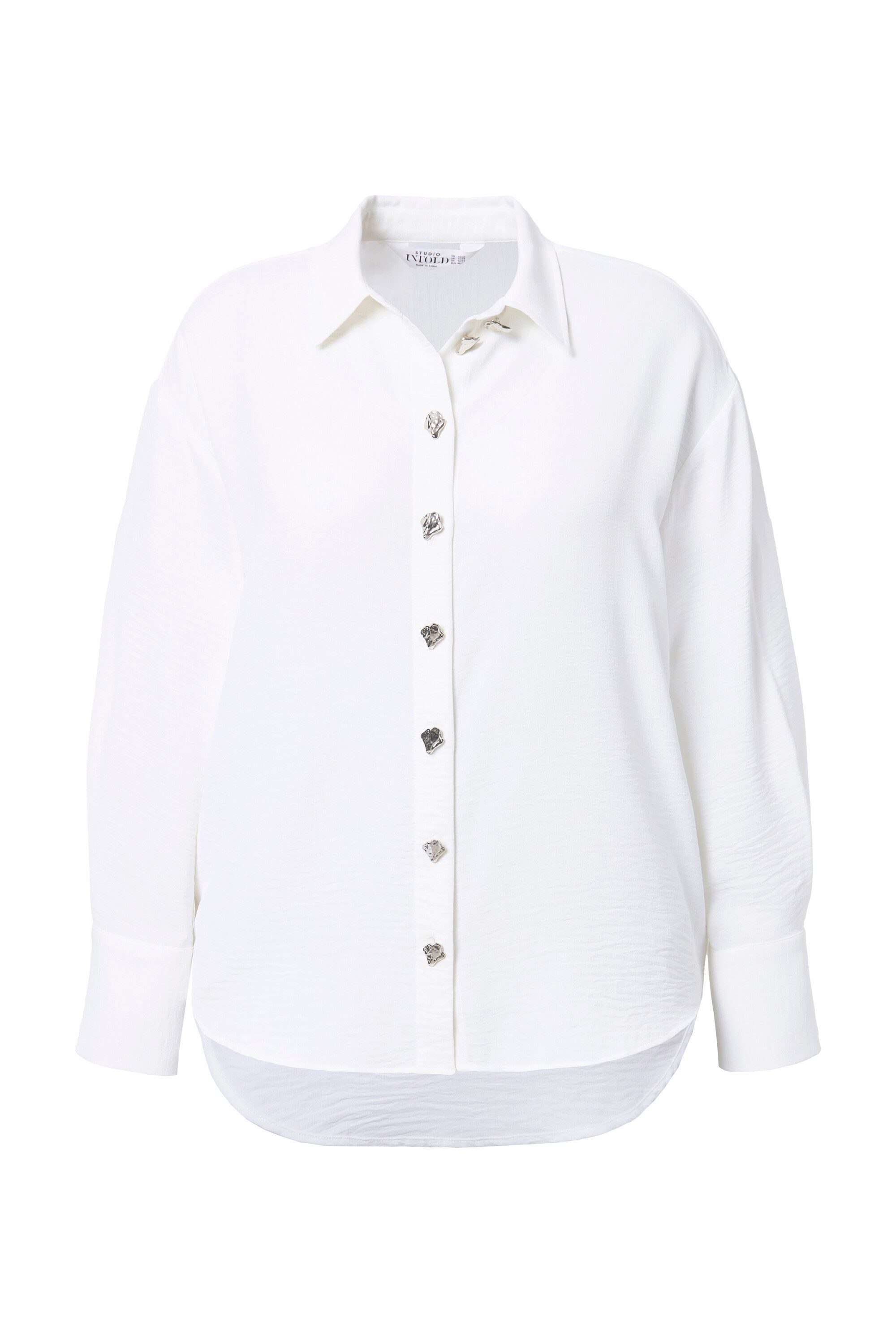 Studio Untold Hemdbluse Hemdbluse oversized Schmuckknöpfe günstig online kaufen