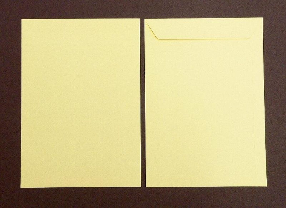 Blanke Briefhüllen Versandtasche Посылочные принадлежности 220x312mm 120g/qm gummiert VE=100 Stück saharagelb.