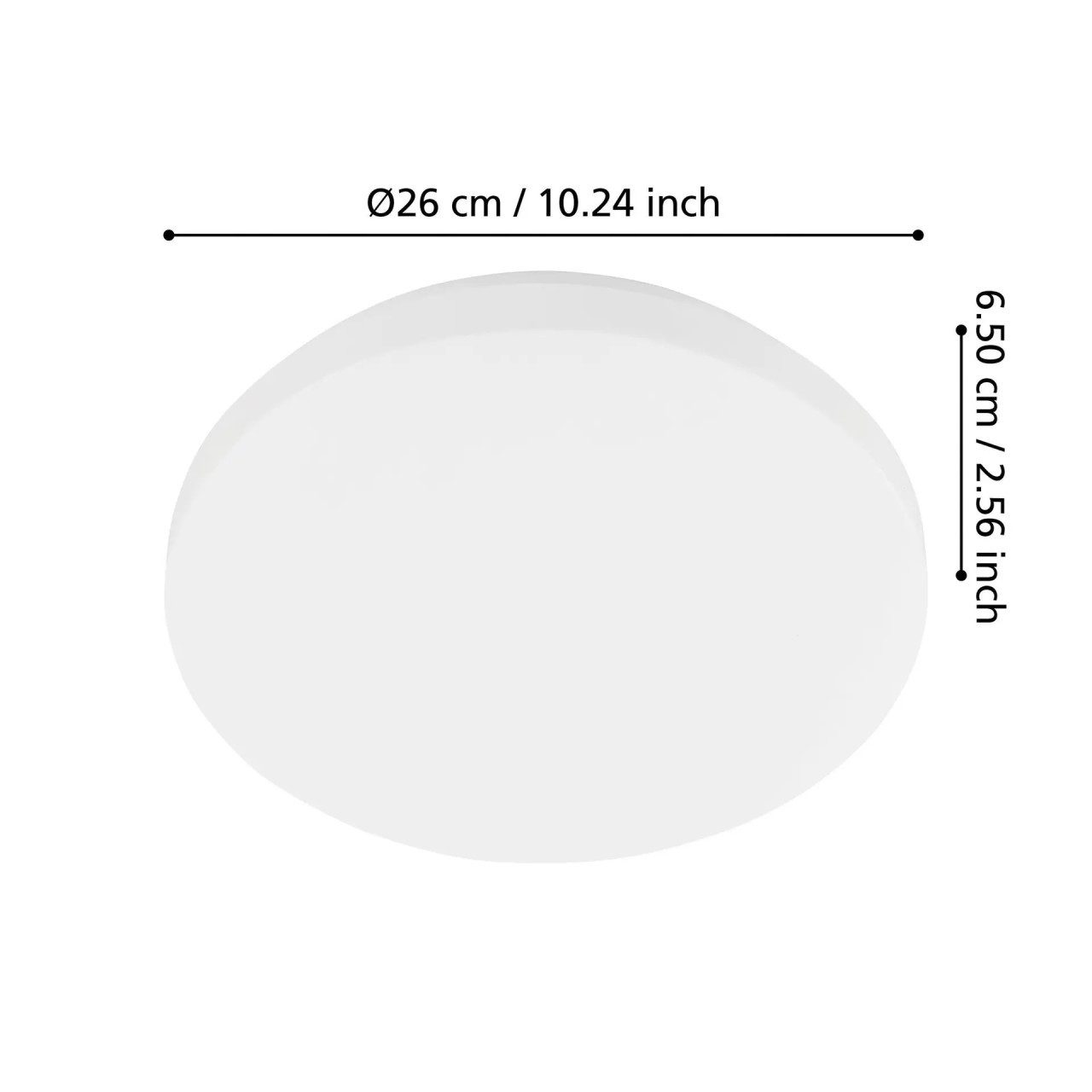 EGLO LED Deckenleuchte Eglo LED Deckenleuchte Approdo weiß Ø 26 cm, Inkl. Leuchtmittel, Nicht dimmbar ohne Bewegungsmelder