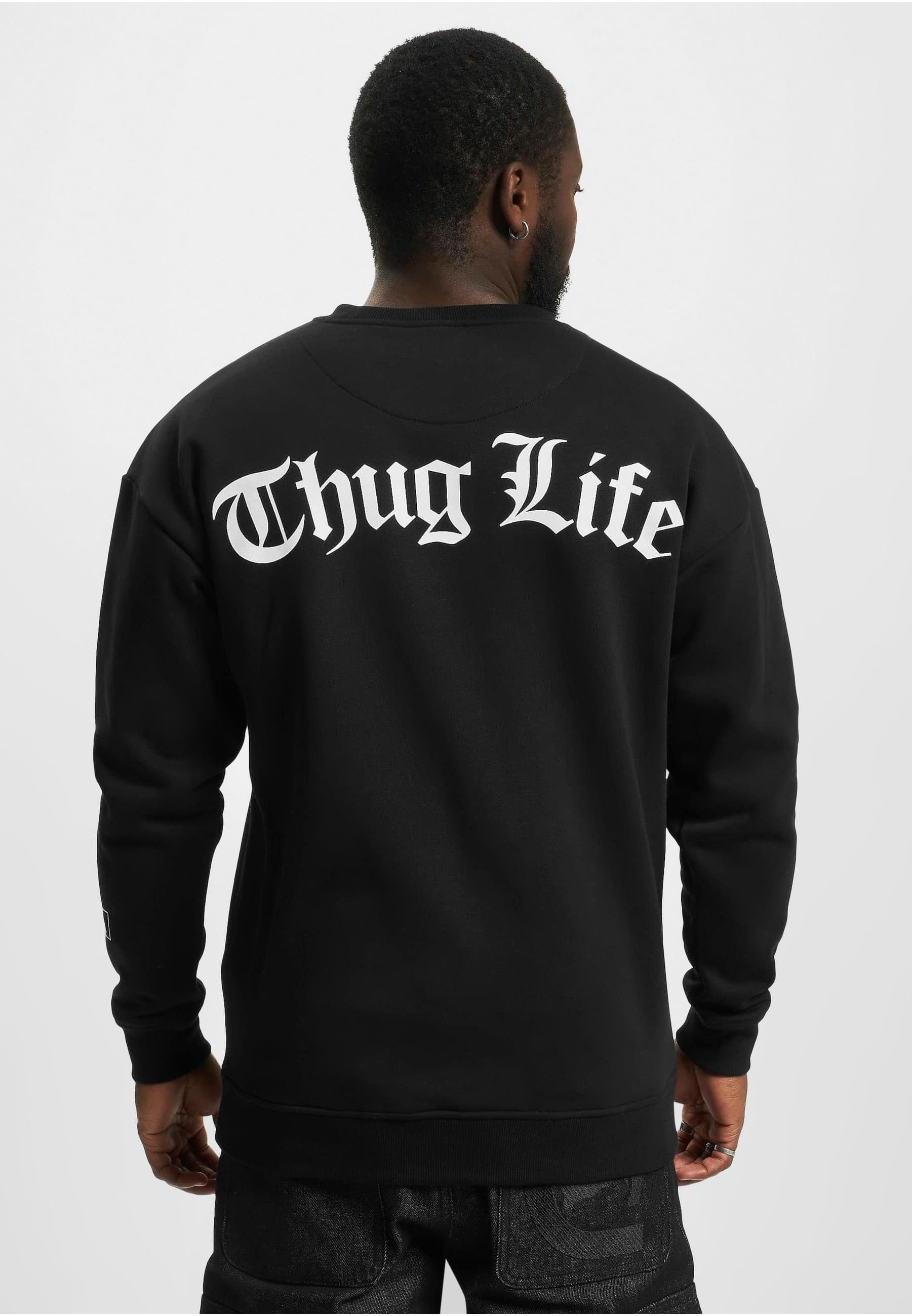 Life Life T-Shirt HitTheStreets Crewneck black Thug Herren Thug (1-tlg)