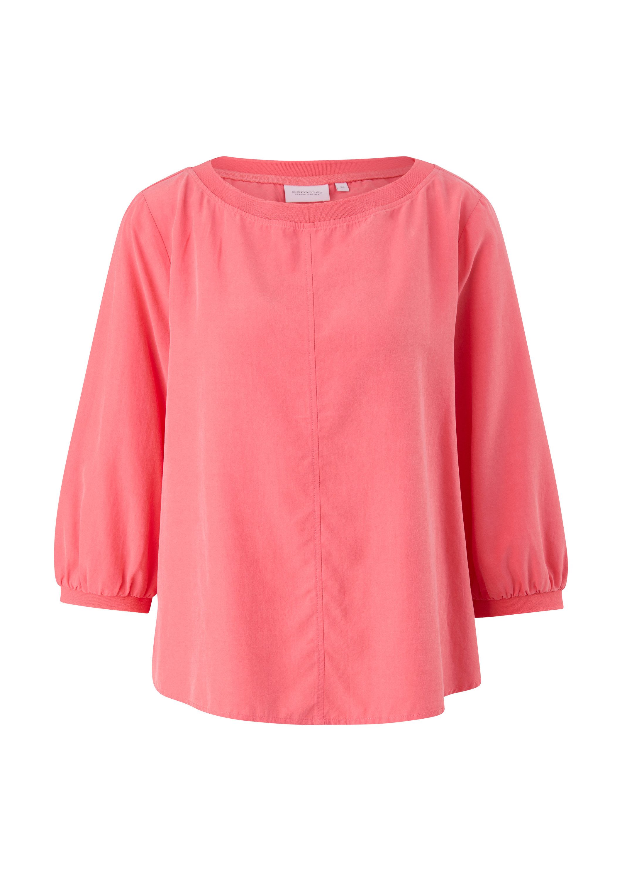 comma Kurzarmbluse Bluse 3/4-Arm-Bluse aus Modal