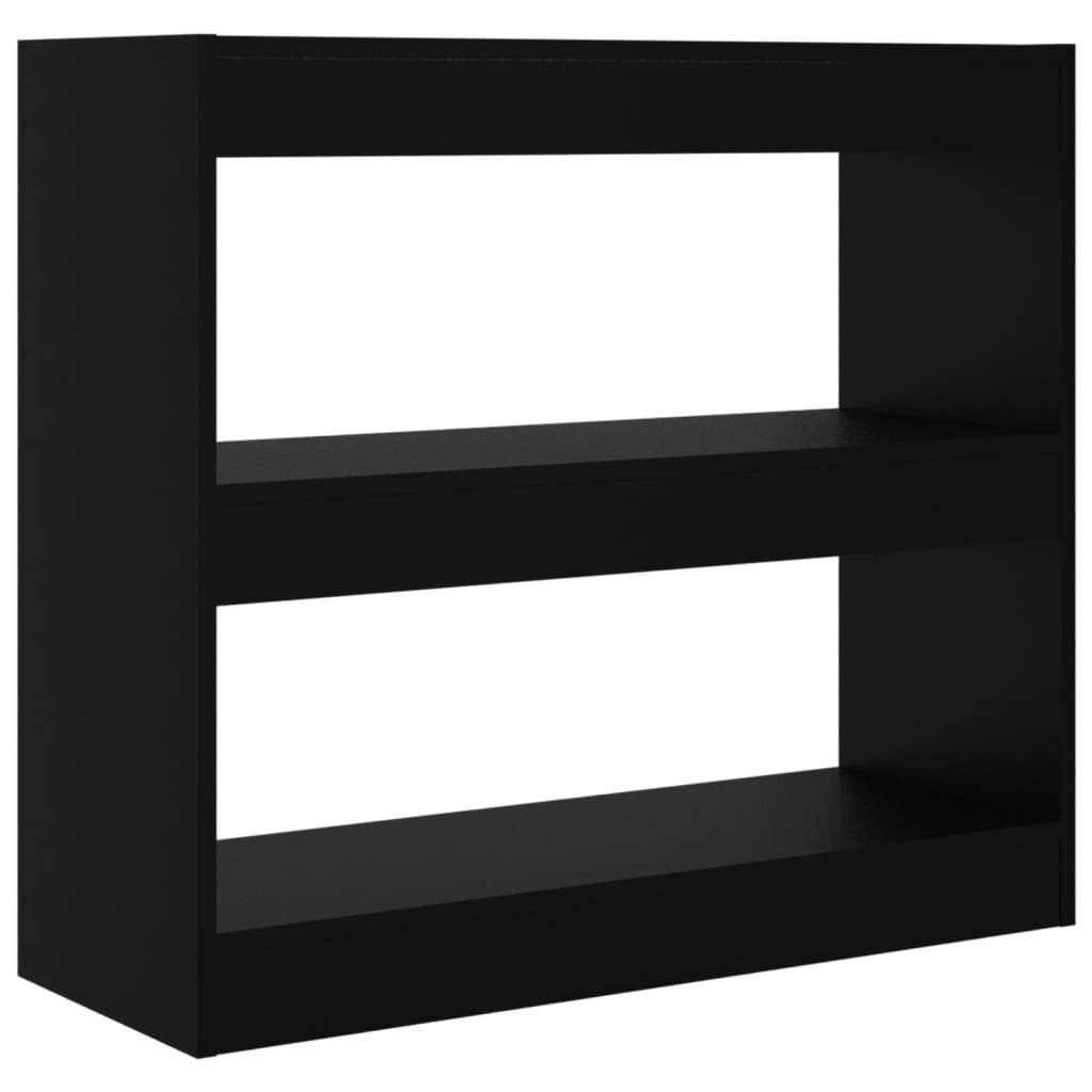 furnicato Bücherregal Bücherregal/Raumteiler Schwarz 80x30x72 cm, günstig online kaufen