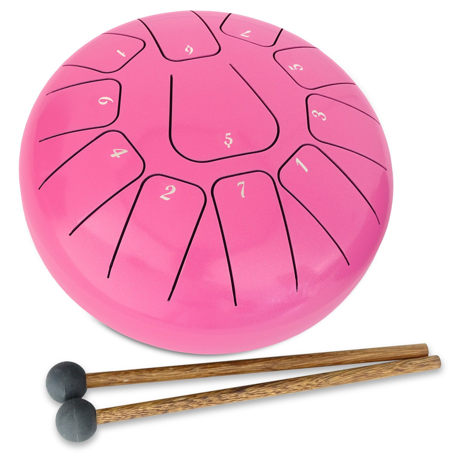 keepdrum Trommel keepdrum Zungentrommel TD8PK-F Tongue Drum 11 Töne Pink F-Dur,Set, Tongue Drum, 2 Schlägel, Tasche