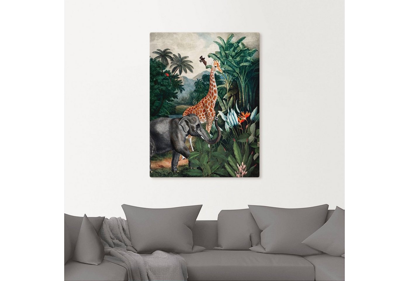 Artland Wandbild »Afrikanischer Dschungel«, Wildtiere (1 Stück), in vielen Größen & Produktarten - Alubild / Outdoorbild für den Außenbereich, Leinwandbild, Poster, Wandaufkleber / Wandtattoo auch für Badezimmer geeignet-kaufen