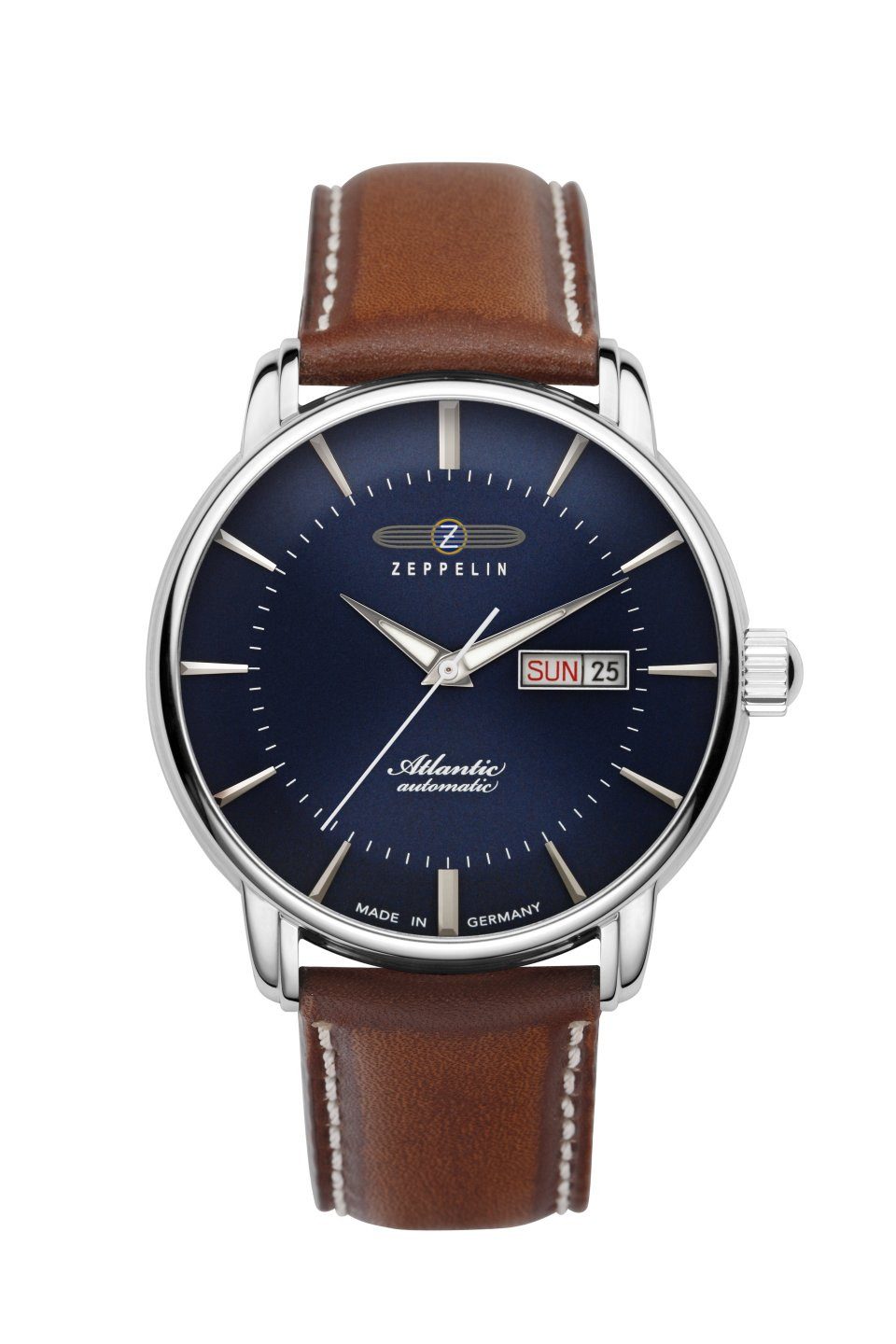 ZEPPELIN Automatikuhr Herrenuhr Zeppelin Automatik mit Datum und Lederarmband