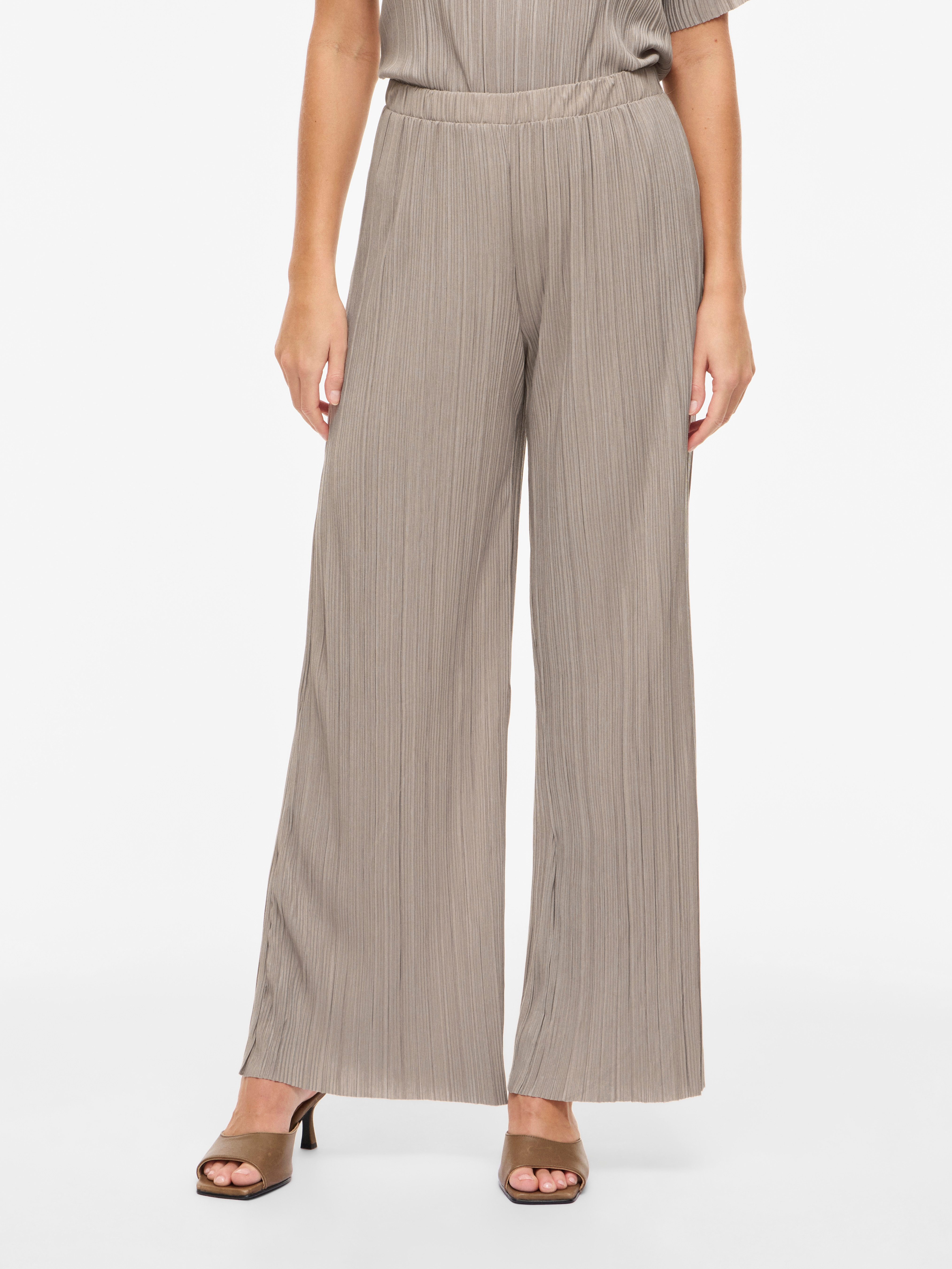 Vila Schlupfhose VIPLISA HW LOOSE PANTS - NOOS Sommerhose, plissierte Optik