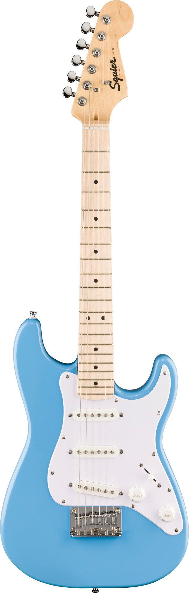 Squier E-Gitarre Mini Stratocaster California Blue, Mini Stratocaster, Shortscale