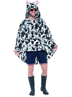 Smiffys Kostüm Festival Poncho Kuh, Tierischer Regenschutz für Festival und Event