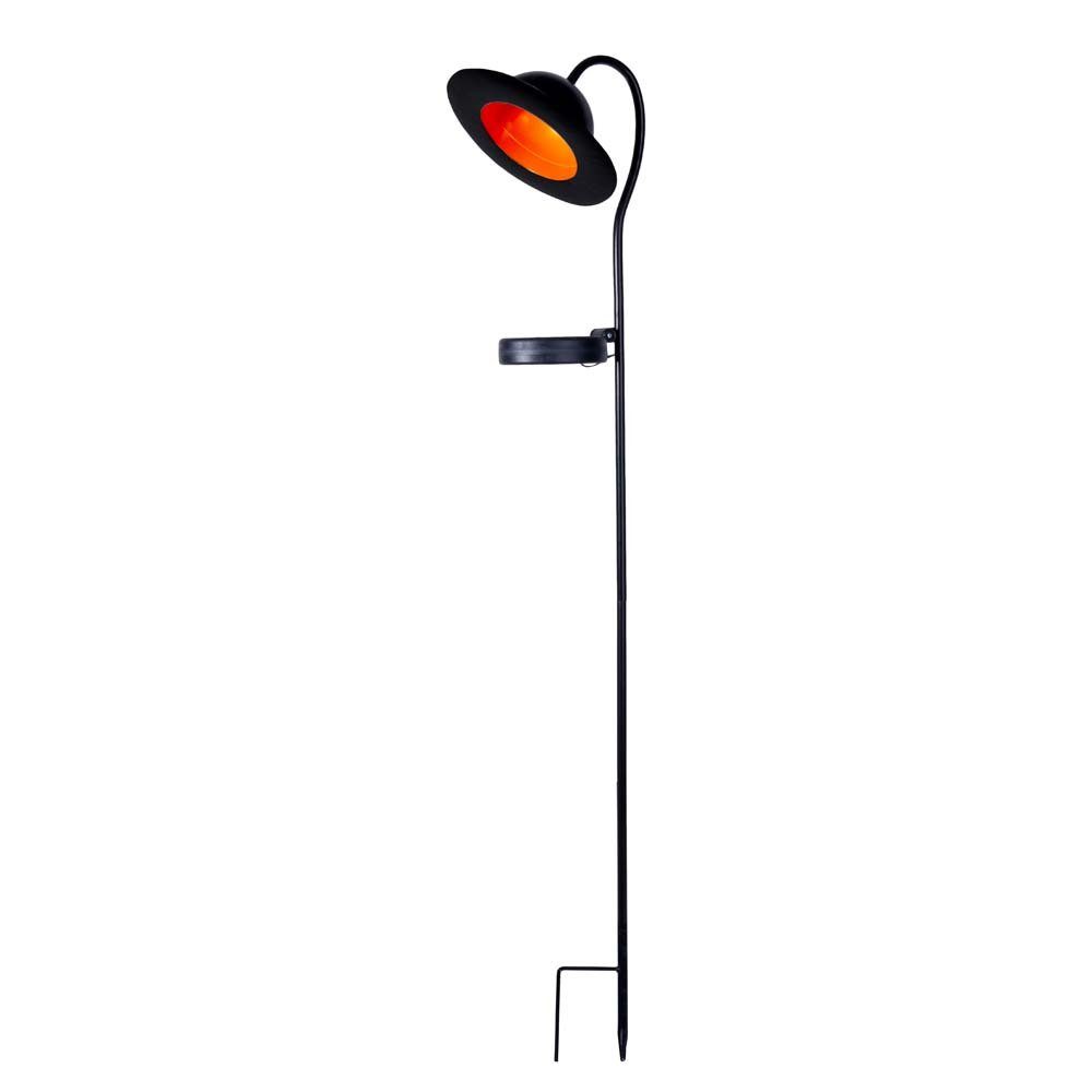 näve LED Solarleuchte, Steckleuchte Solarleuchte Gartenlampe Erdspieß IP44 Akku  schwarz LED H