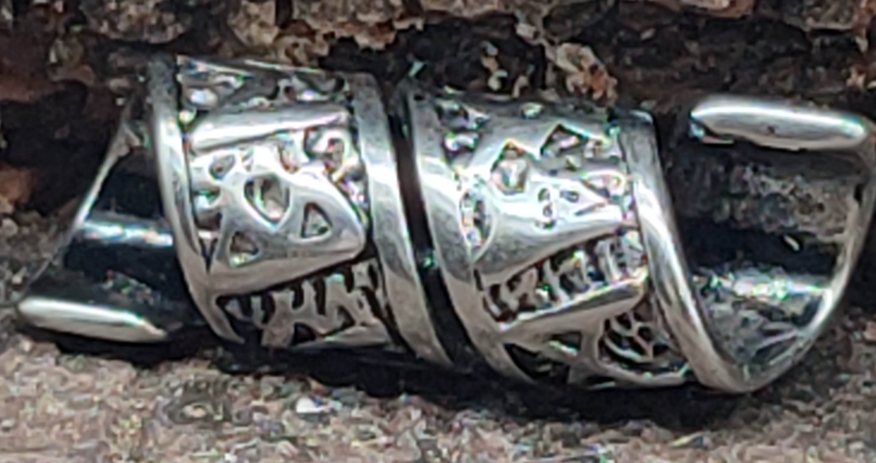 Kiss of Leather Diadem Bartperle Runen Futhark Haarperle Edelstahl Bartschmuck 5 mm