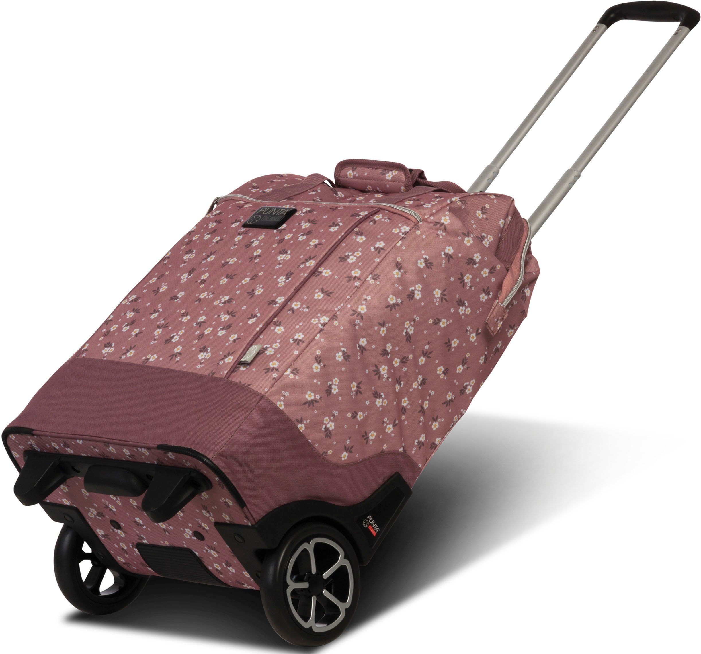 Punta-Big-Wheel-Shopping-Roller, Muster fabrizio® große rosa 40 Einkaufstrolley l, extra Räder,