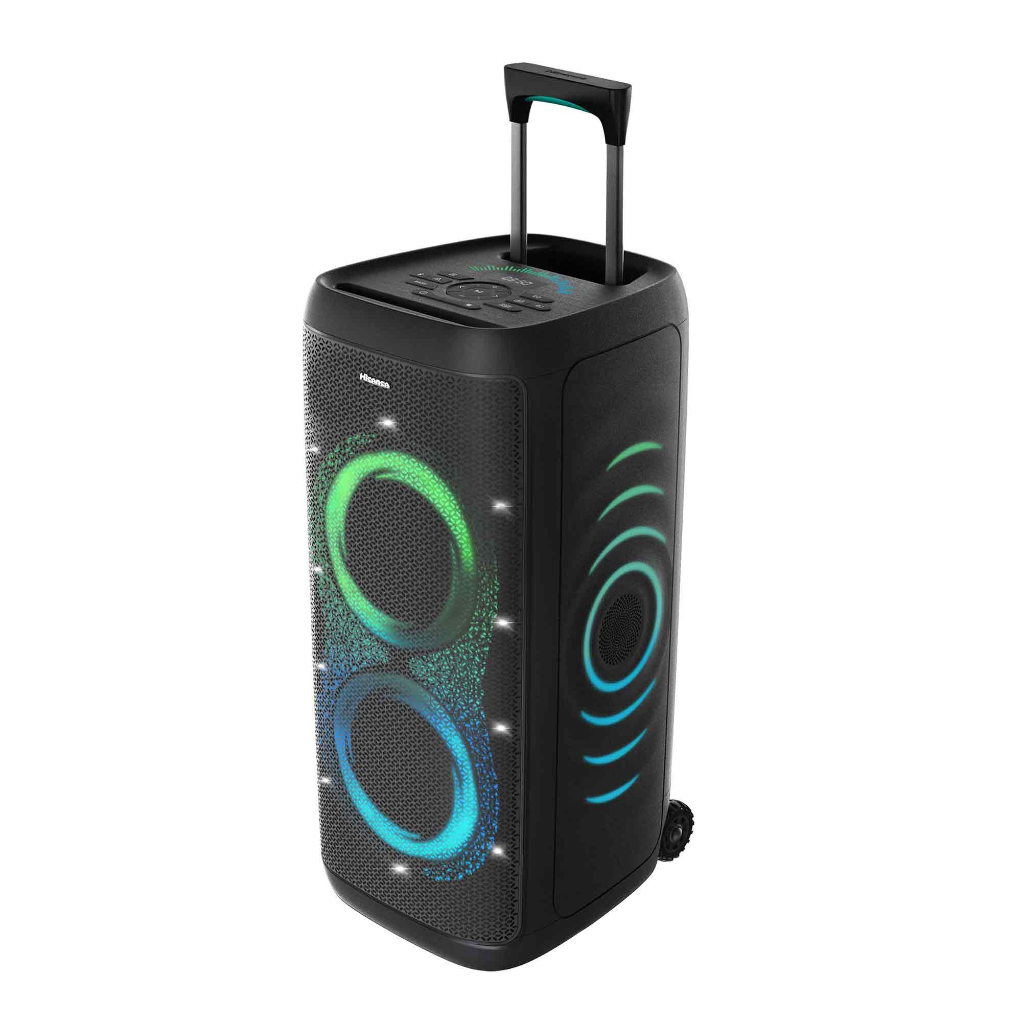 Hisense Party Thunder Bluetooth-Lautsprecher (Bluetooth, 620 W, 620W Klangvolumen, 5-Lichteffekte, 18 Stunden Akkulaufzeit)