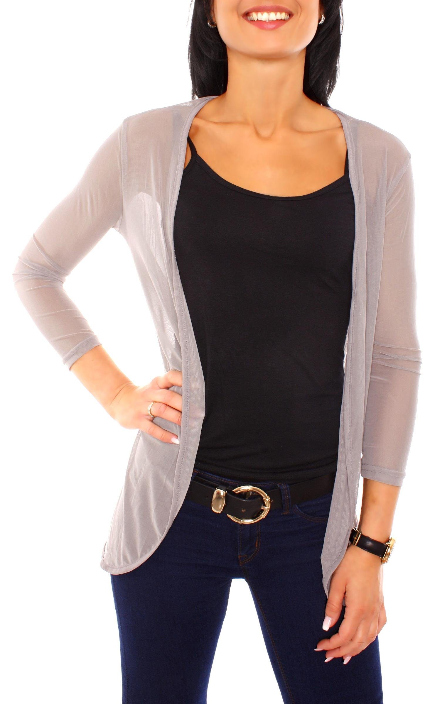 Muse Cardigan Mesh Cardigan Jäckchen transparent 7058