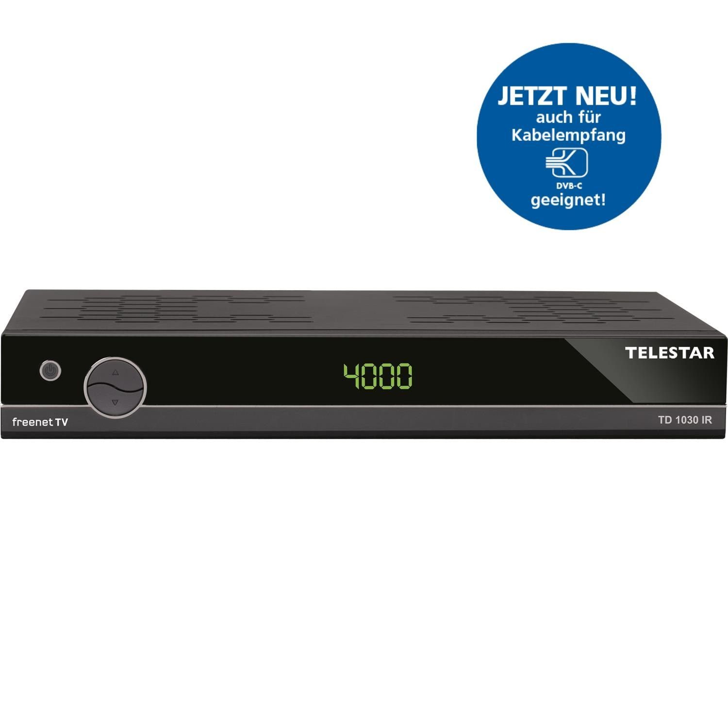 TELESTAR TD 1030 IR DVB-T2 inkl. 3 Monate freenet TV und DVB-C2 Kabel  Receiver Kabel-Receiver