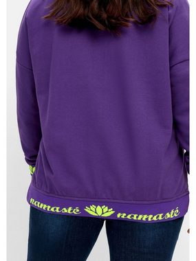 Sheego Sweatshirt Große Größen mit Yogablüten-Druck