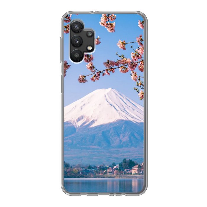 MuchoWow Handyhülle Blick auf den Berg Fuji im asiatischen Japan Handyhülle Samsung Galaxy A32 5G Smartphone-Bumper Print Handy