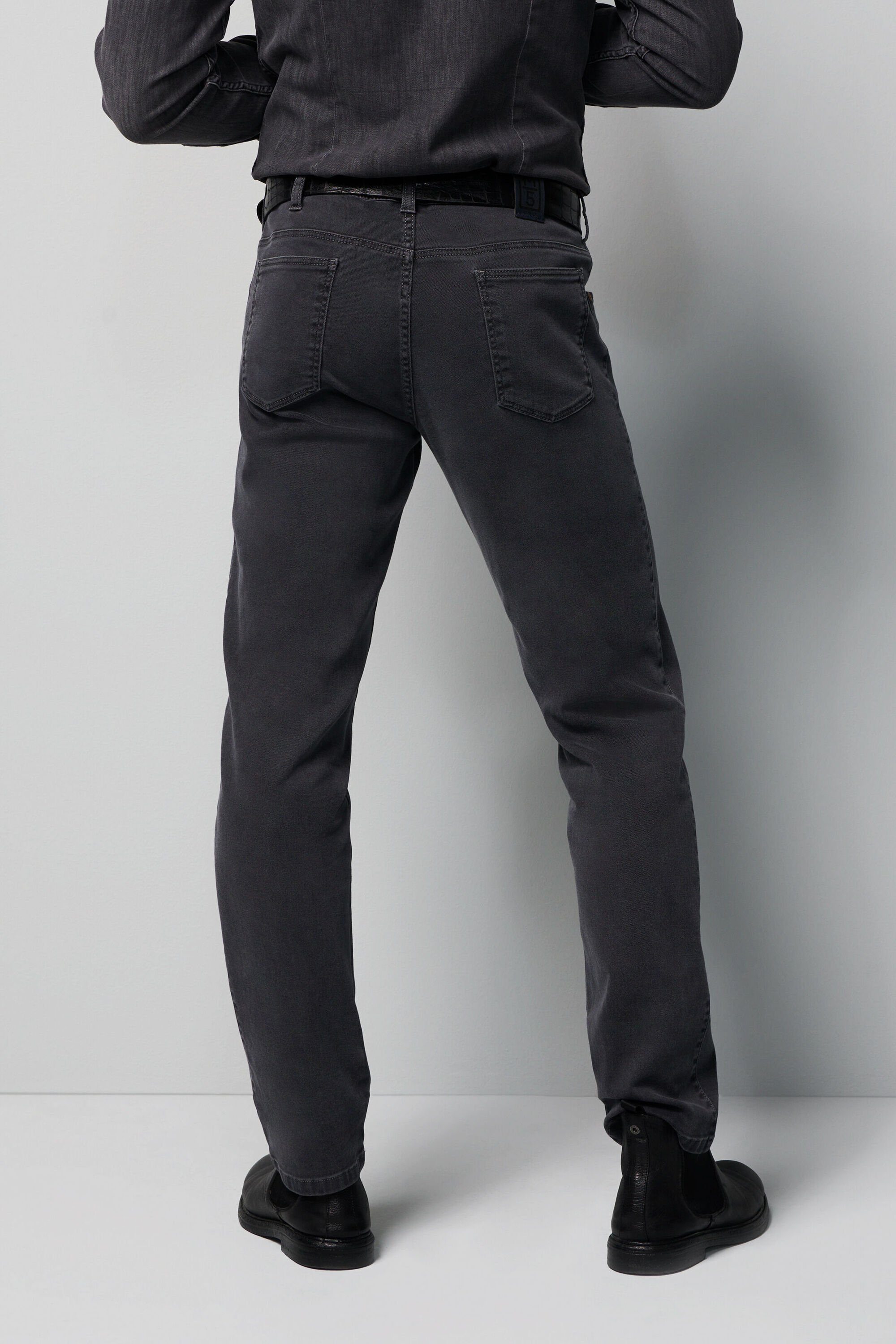 Design im anthrazit unifarbenem 5-Pocket-Jeans MEYER
