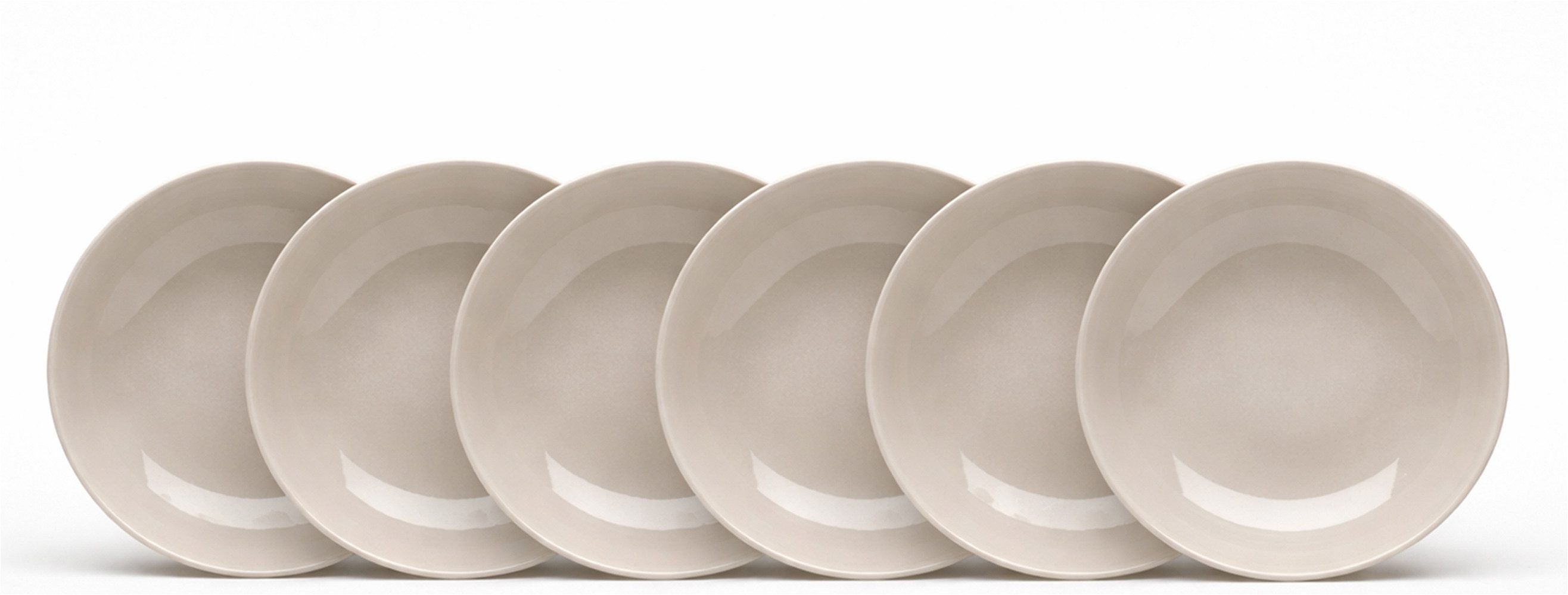 van Well Suppenteller Malmö, Teller 20 cm, 6 Stück, (6 St), Teller Set, Steingut, spülmaschinen-/mikrowellengeeignet