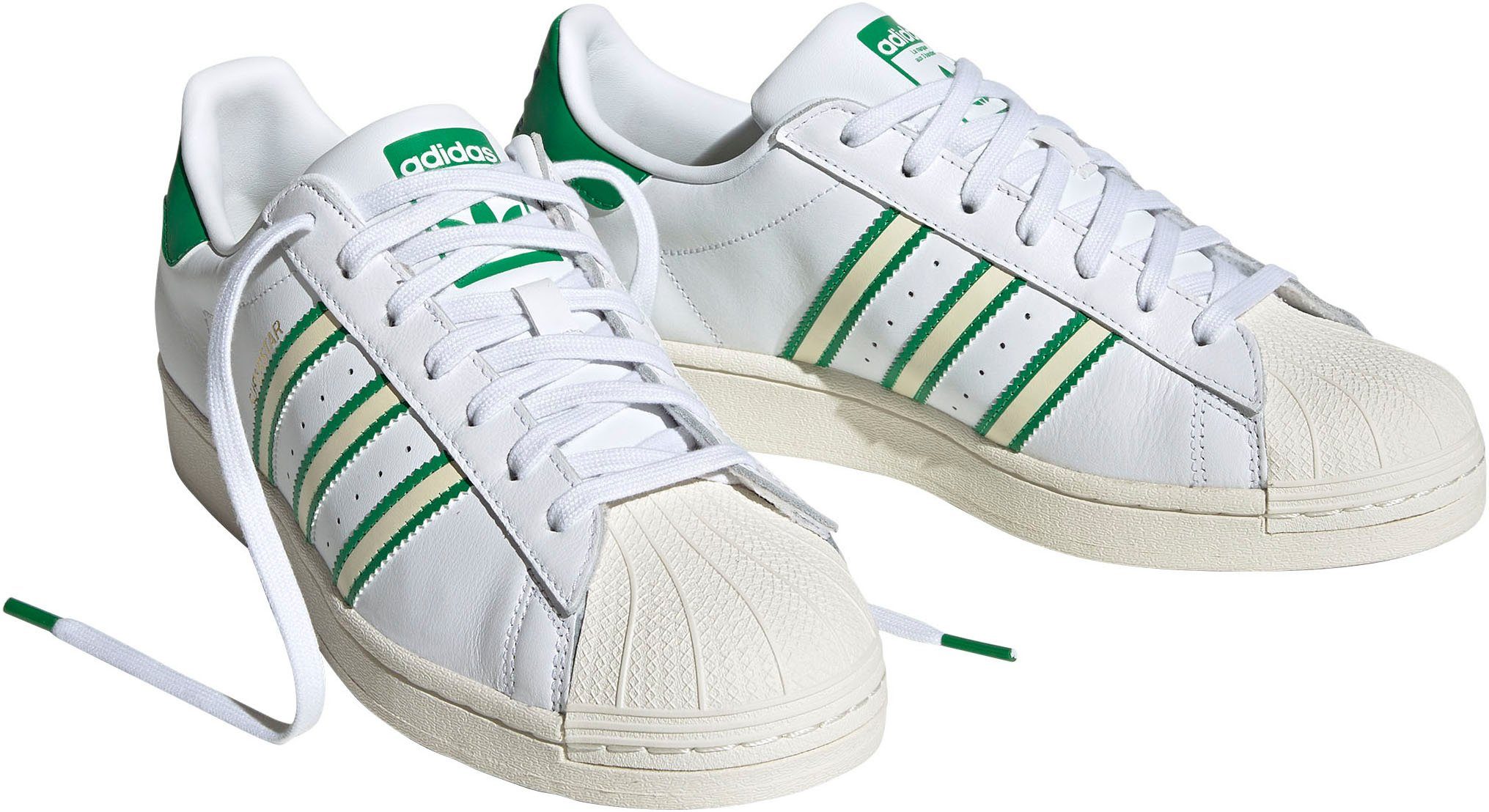 adidas Originals SUPERSTAR Sneaker weiß-grün | Sneaker low