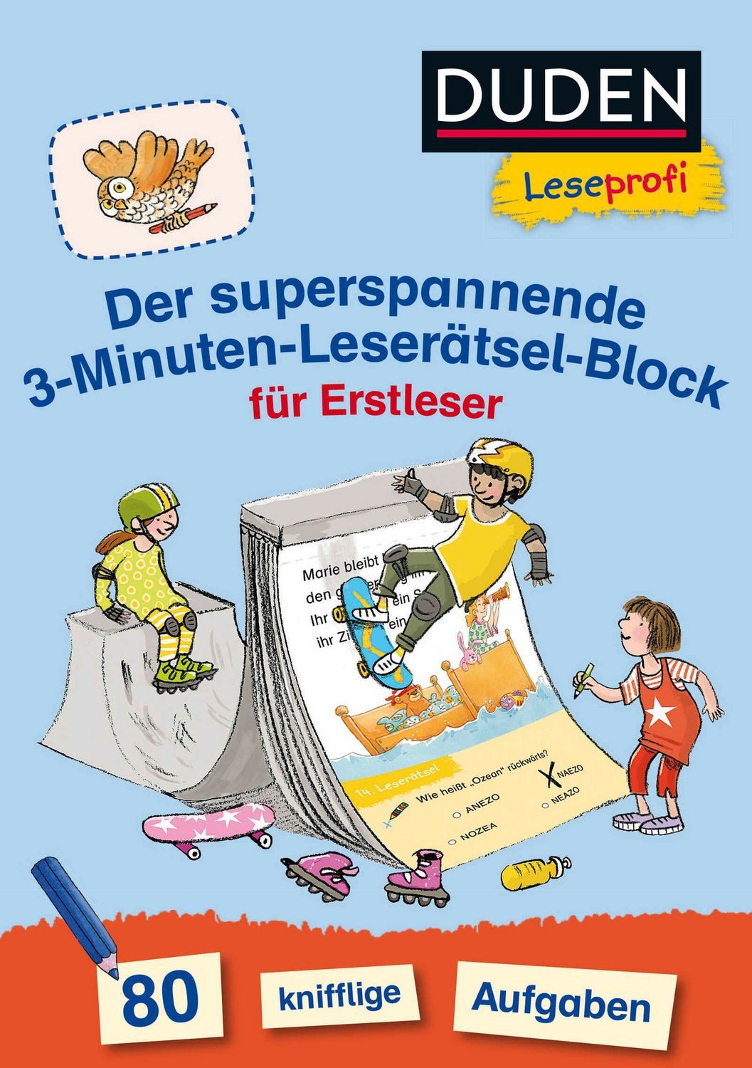 Duden Leseprofi – Der superspannende 3-Minuten-Leserätsel-Block für Er / Susanna Moll