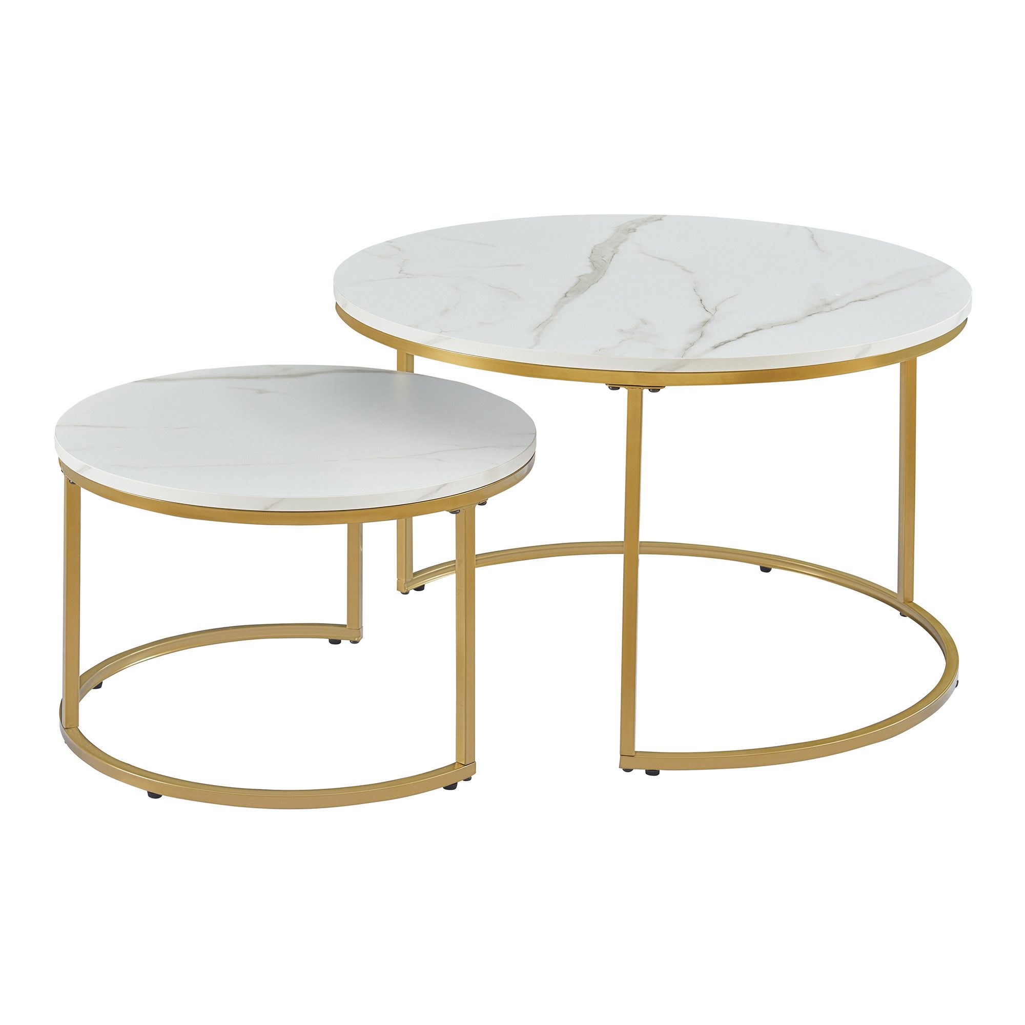 en.casa Couchtisch, »Christchurch« 2er Set rund günstig online kaufen