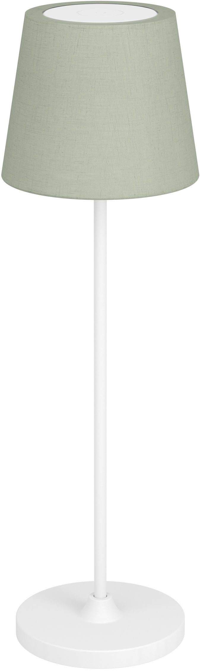 EGLO Tischleuchte LEONERO Tischlampe - Stahl - LED - 3,8W - IP20, Dimmfunktion, Farbsteuerung, USB-Anschluss mit Ladefunktion, mehrere Helligkeitsstufen, LED fest integriert, Neutralweiß, Warmweiß, Akku Tischleuchte, Nachttischlampe, kabellos, H34 x Ø11 cm