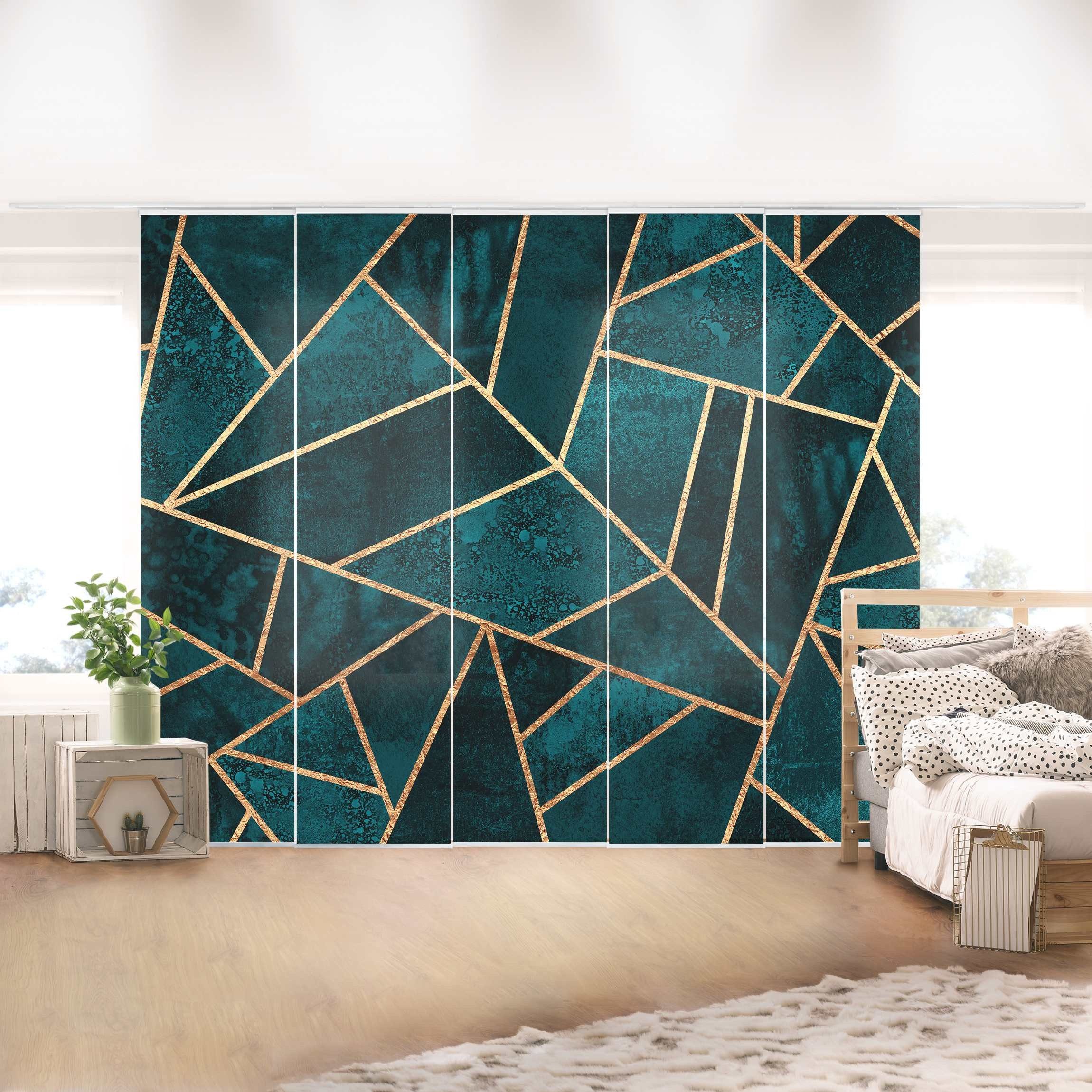 Bilderdepot24 Schiebegardine modern Flächenvorhang blickdicht Dunkles günstig online kaufen