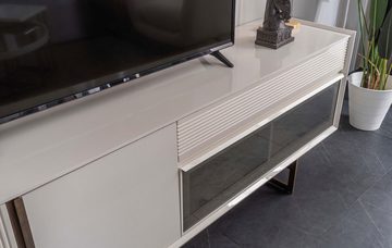 JVmoebel Wohnzimmer-Set Stilvolle Wohnwand Designer TV-Lowboard Moderne Regale Robuste Möbel, (2-St., Tv Lowboard/Regal), Made in Europa