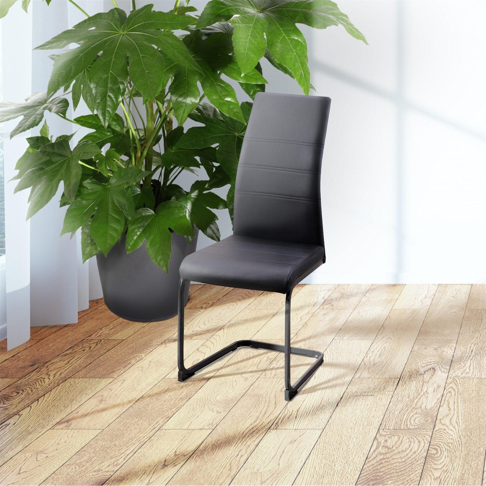 HTI-Line Freischwinger Schwingstuhl SallyP PU 4er (Set, 4 St), Freischwinge günstig online kaufen